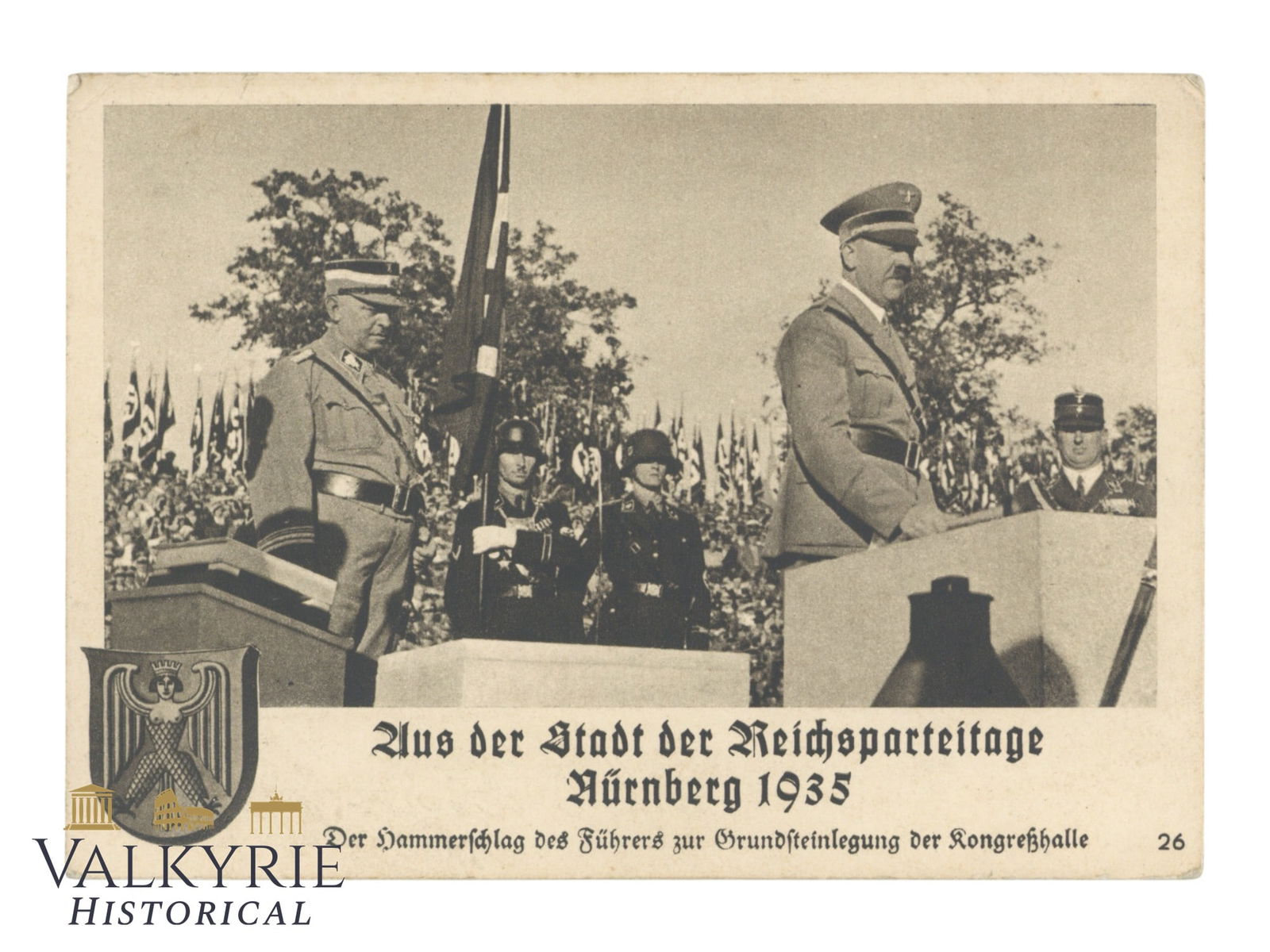 Nazi Propaganda Postcard "From The City of the Reichsparteitags Nuremberg 1935" - Written (1 of 2)