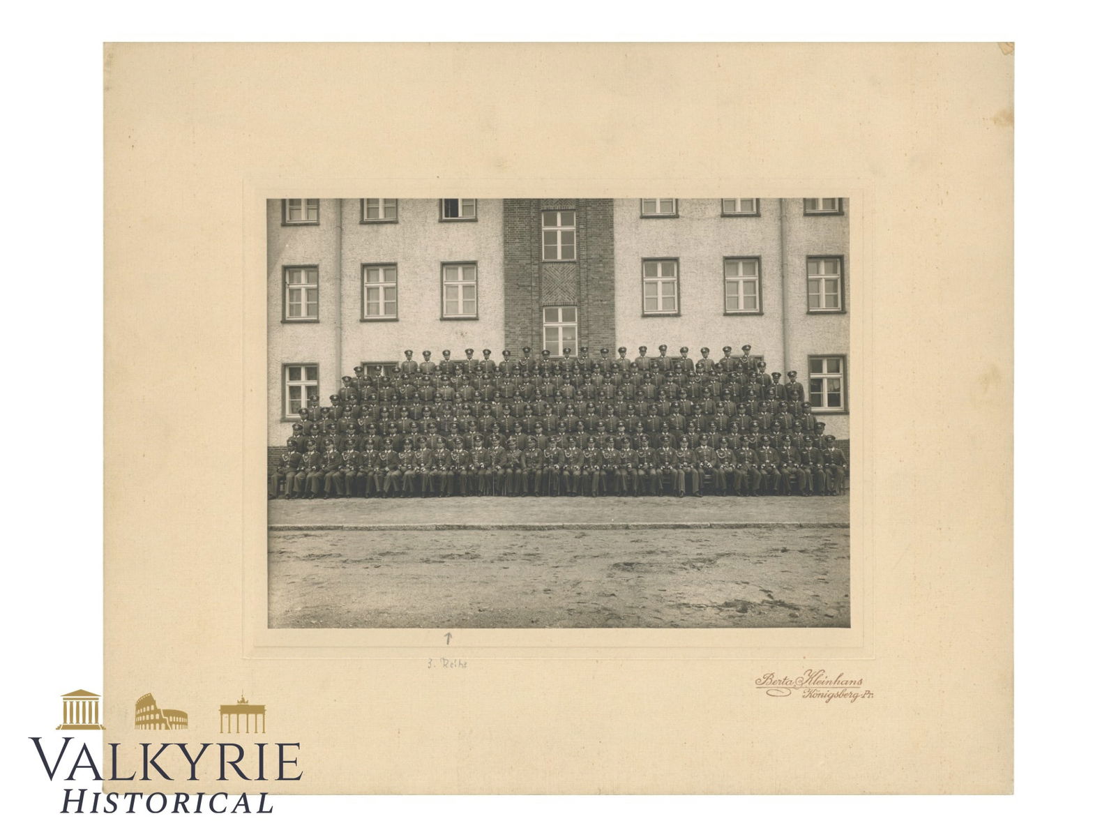 Big Format Group Photo of Members of Wehrmacht Unit Posting Wearing Their Waffenrocks in Koenigsberg (1 of 7)