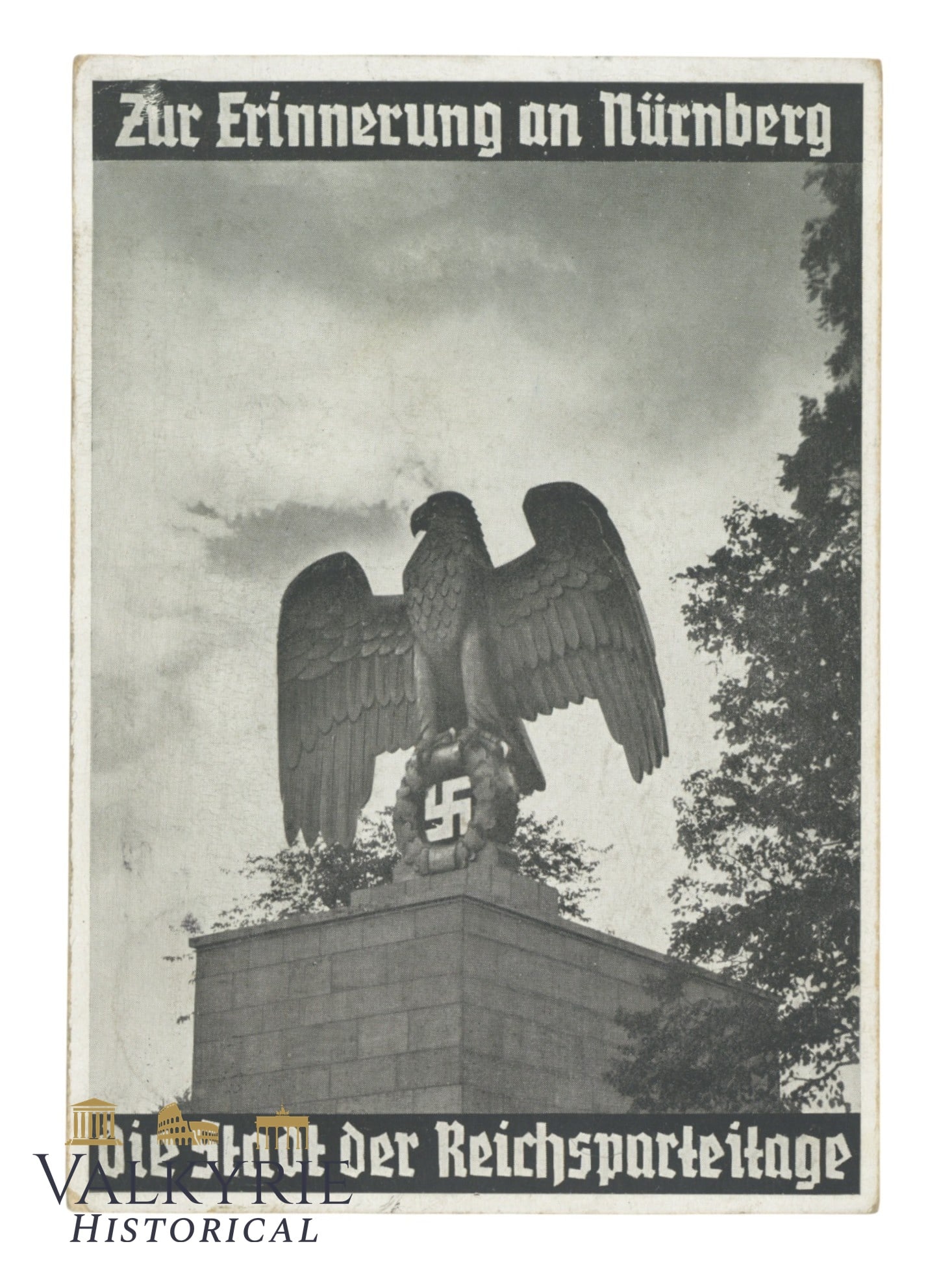 Nazi Propaganda Postcard "As a Souvenir of Nuremberg - City of the Reichsparteitags" (1 of 2)