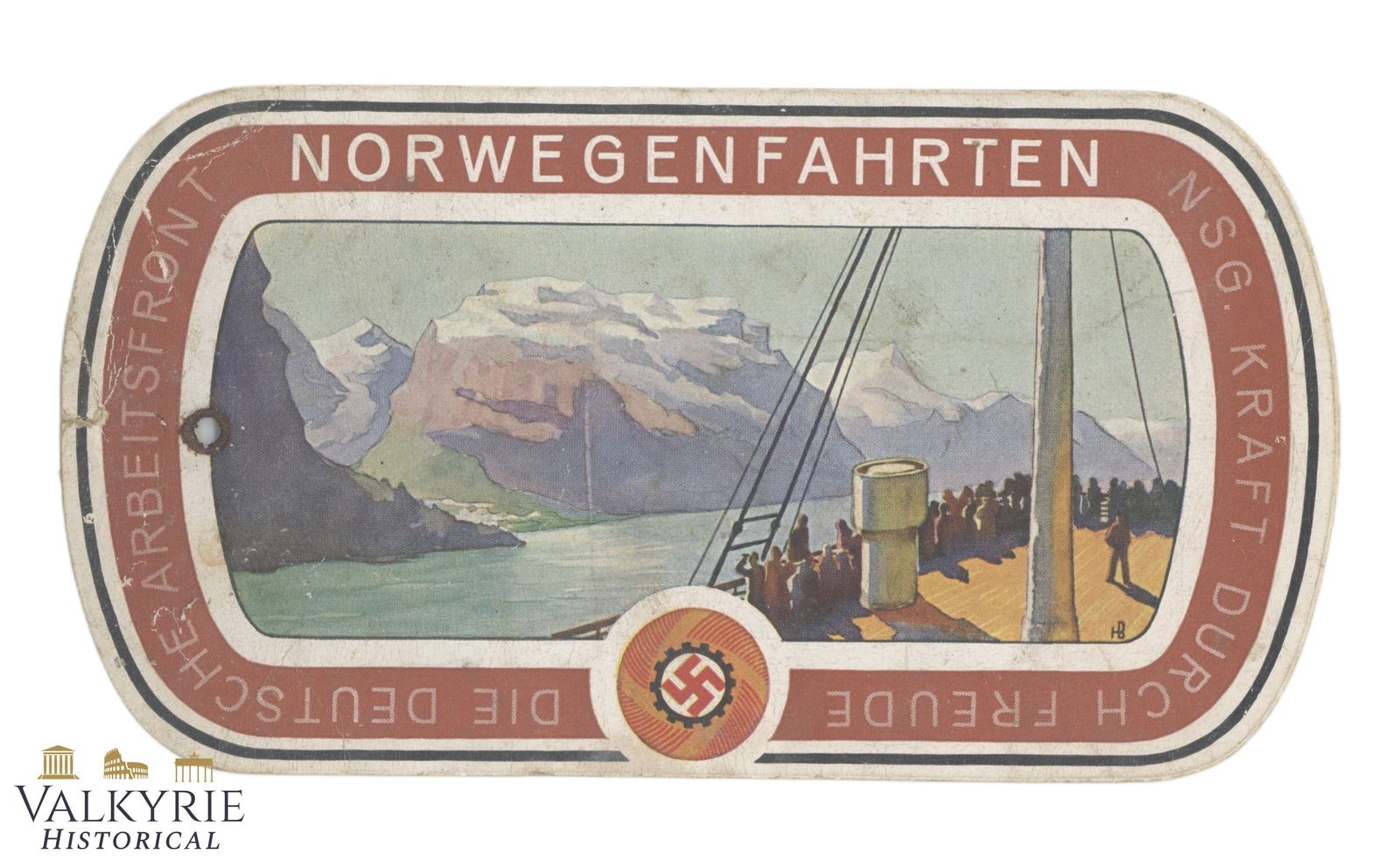 Identification Label Issued to a Passenger of the Kraft Durch Freunde Programme Ship Trip (1 of 2)