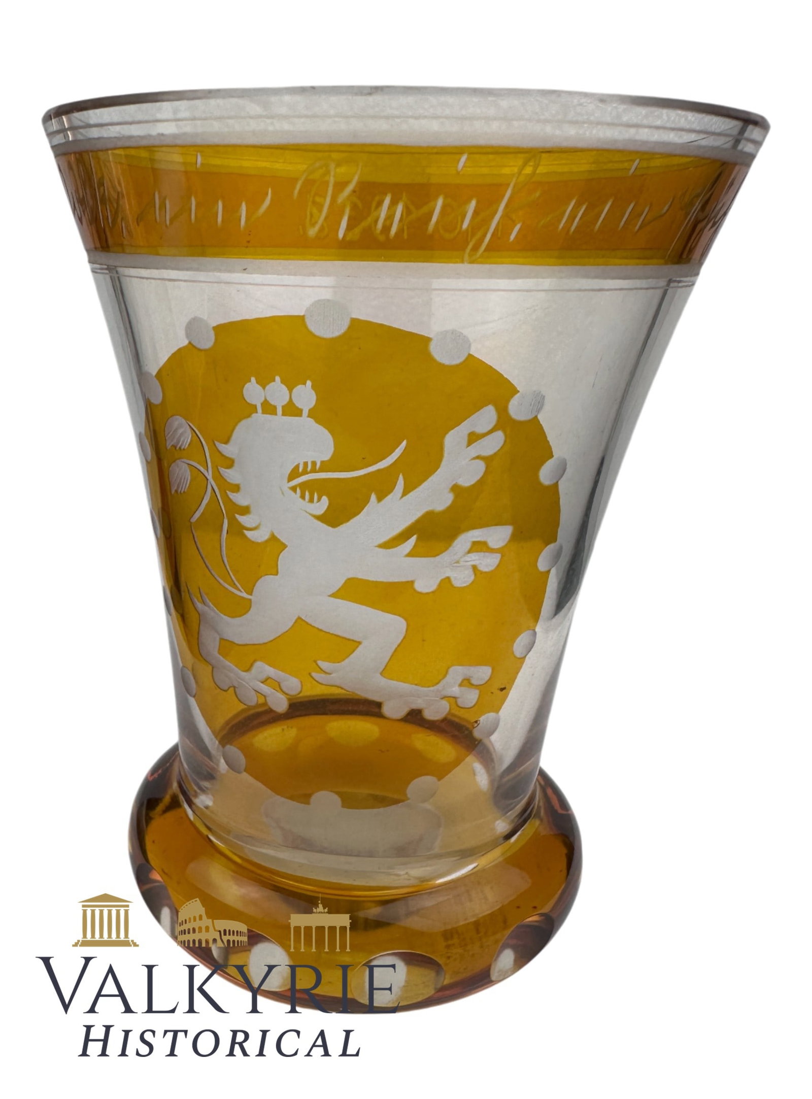 German Decorative Glass With Nazi Motto "Ein Volk, Ein Reich, Ein Führer!" Engraved (1 of 16)