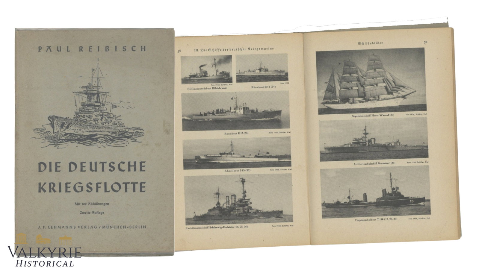 German Book "The German War Feet" by Paul Reibisch: German Book "The German War Fleet" by Paul Reibisch. 1940. Very illustrated with ships and submarines photos. Soft cover. 72 pages. Shipping flat cost $25 it doesn't matter how many items you win. you