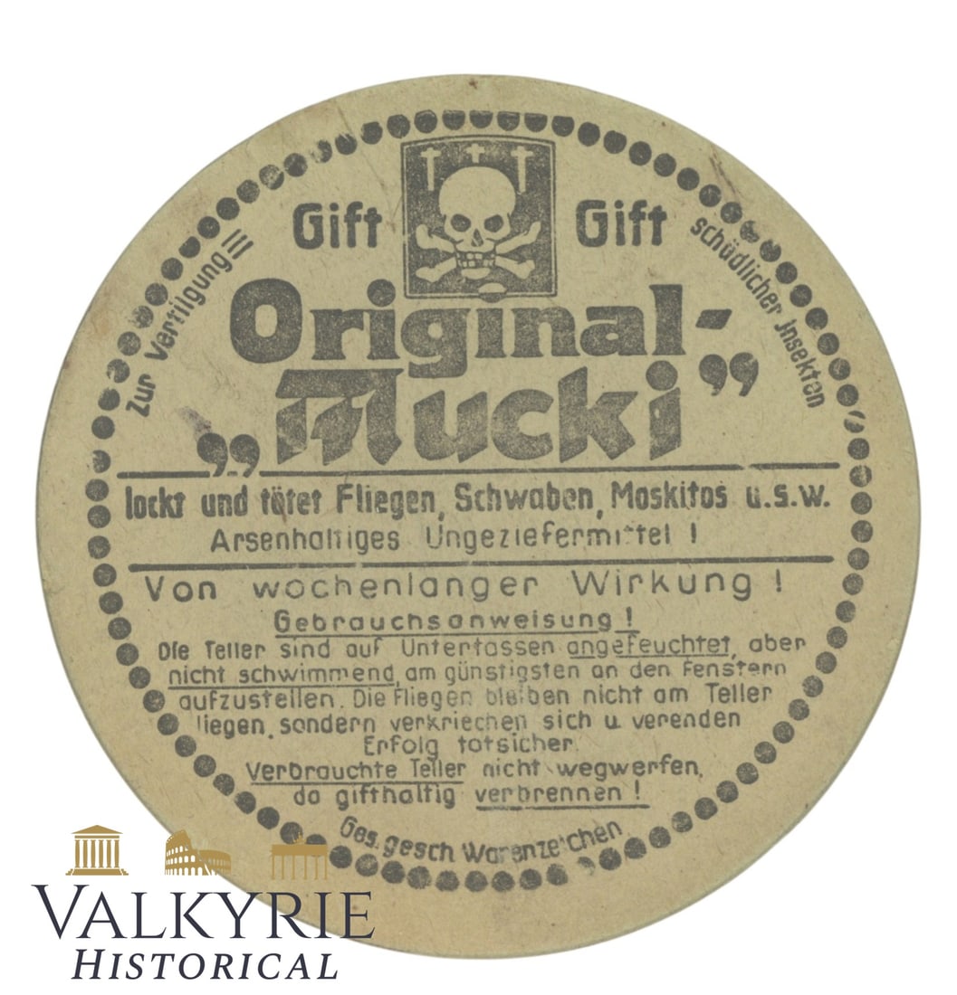 Cardboard Lid or Canister Cover of a German III Reich Period Poisonous Pesticide For Plagues (1 of 2)
