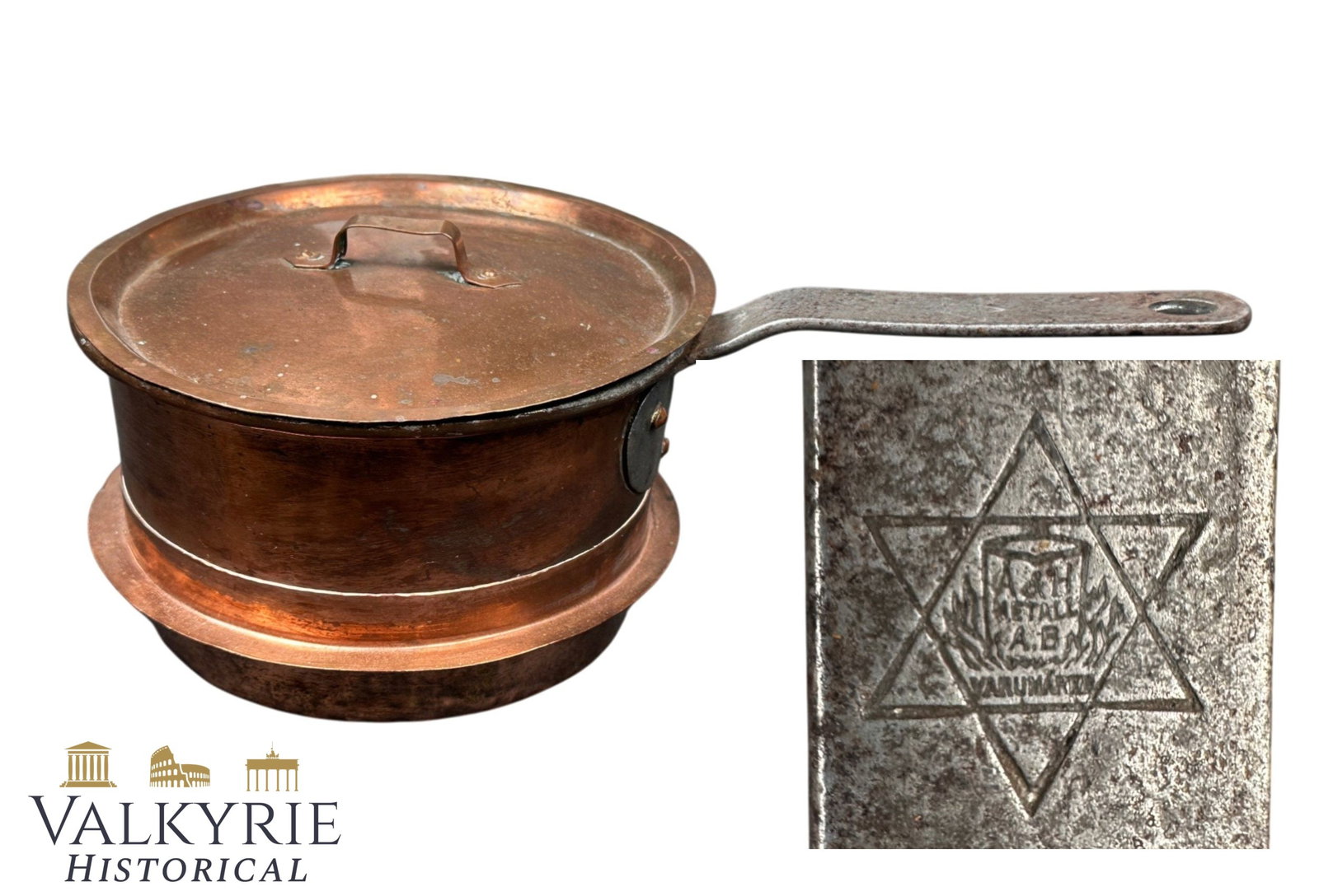 Very Old Casserole Pot Maker Marked With Jewish Factory Emblem With David Star (1 of 13)