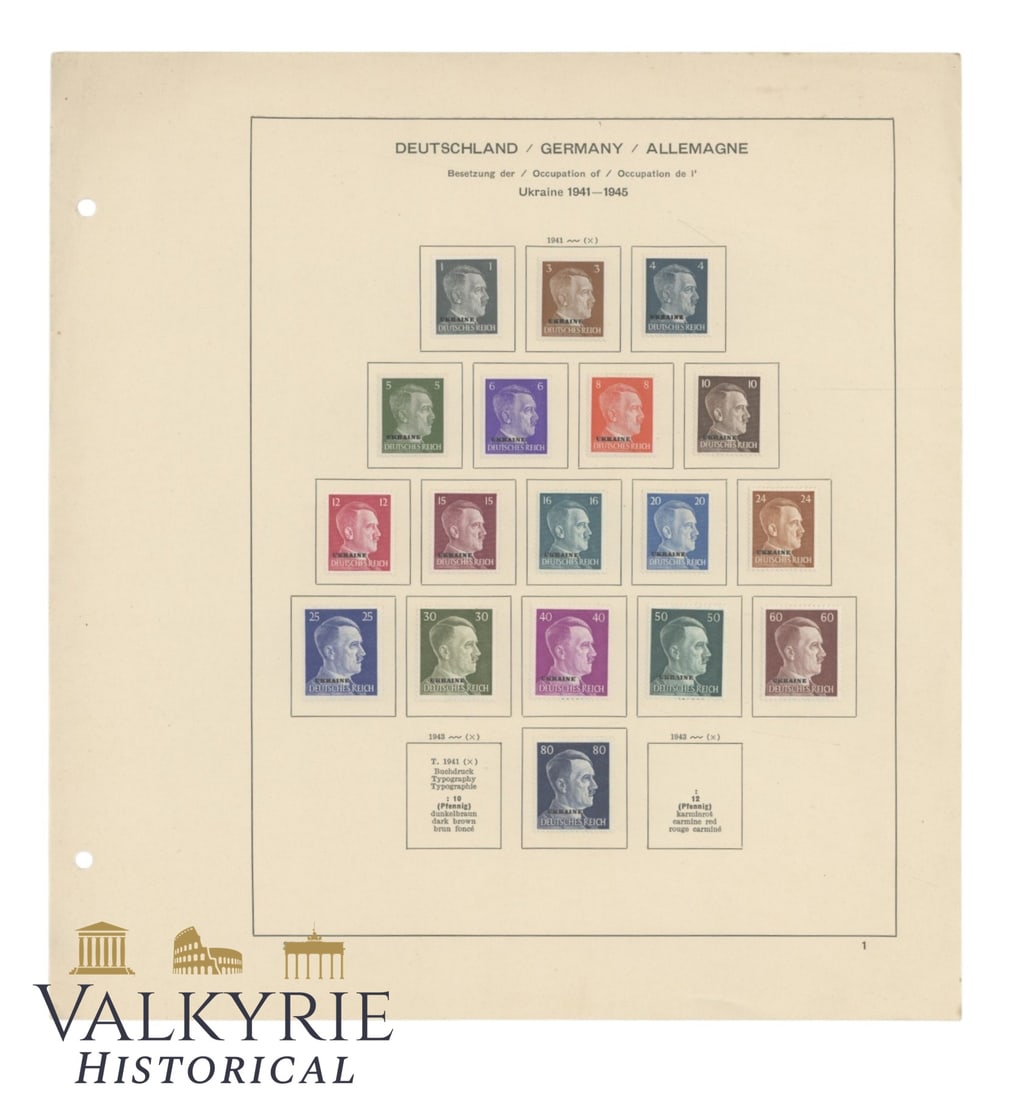 Post War Compliation of German Stamps For the Occupied Ukraine 1941-1945 (1 of 8)