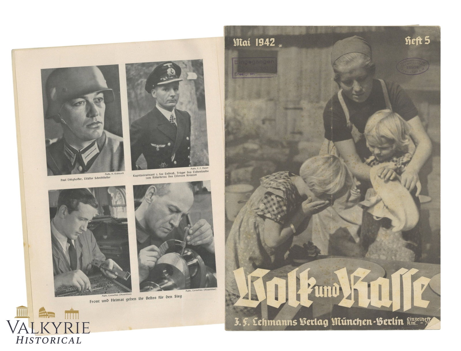 German Racial Magazine "Nation and Race" - Number 5 - Year 1942: German Racial Magazine "Nation and Race" - Number 5 - Year 1942. Heavily illustrated. Shipping flat cost $25 it doesn't matter how many items you win. you pay just $25 for shipping.