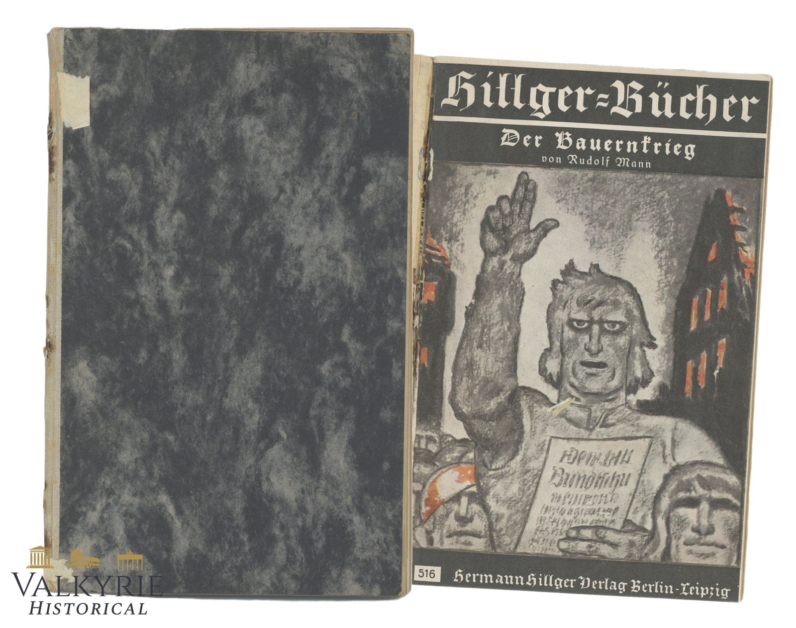2 German Books Entitled "The German Farmer" and "Hillger-Books: The Farmer War": 2 German Books Entitled "The German Farmer" by Guenther Pachna and "Hillger-Books: The Farmer War" by Rudolf Mann. Hard cover. With Nazi ink stamps. Shipping flat cost $25 it doesn't matter how many i