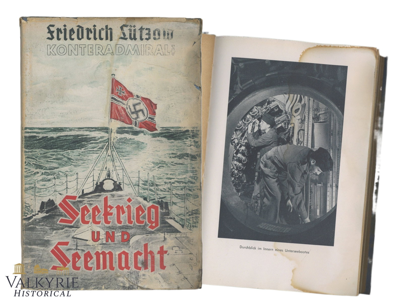 German Book "Sea War and Sea Power" by Friedrich Luetzow: German Book "Sea War and Sea Power" by Friedrich Luetzow. Hard cover. 1941. With some water damage. Original dust cover. Illustrated. 220 pages. Shipping flat cost $25 it doesn't matter how many items