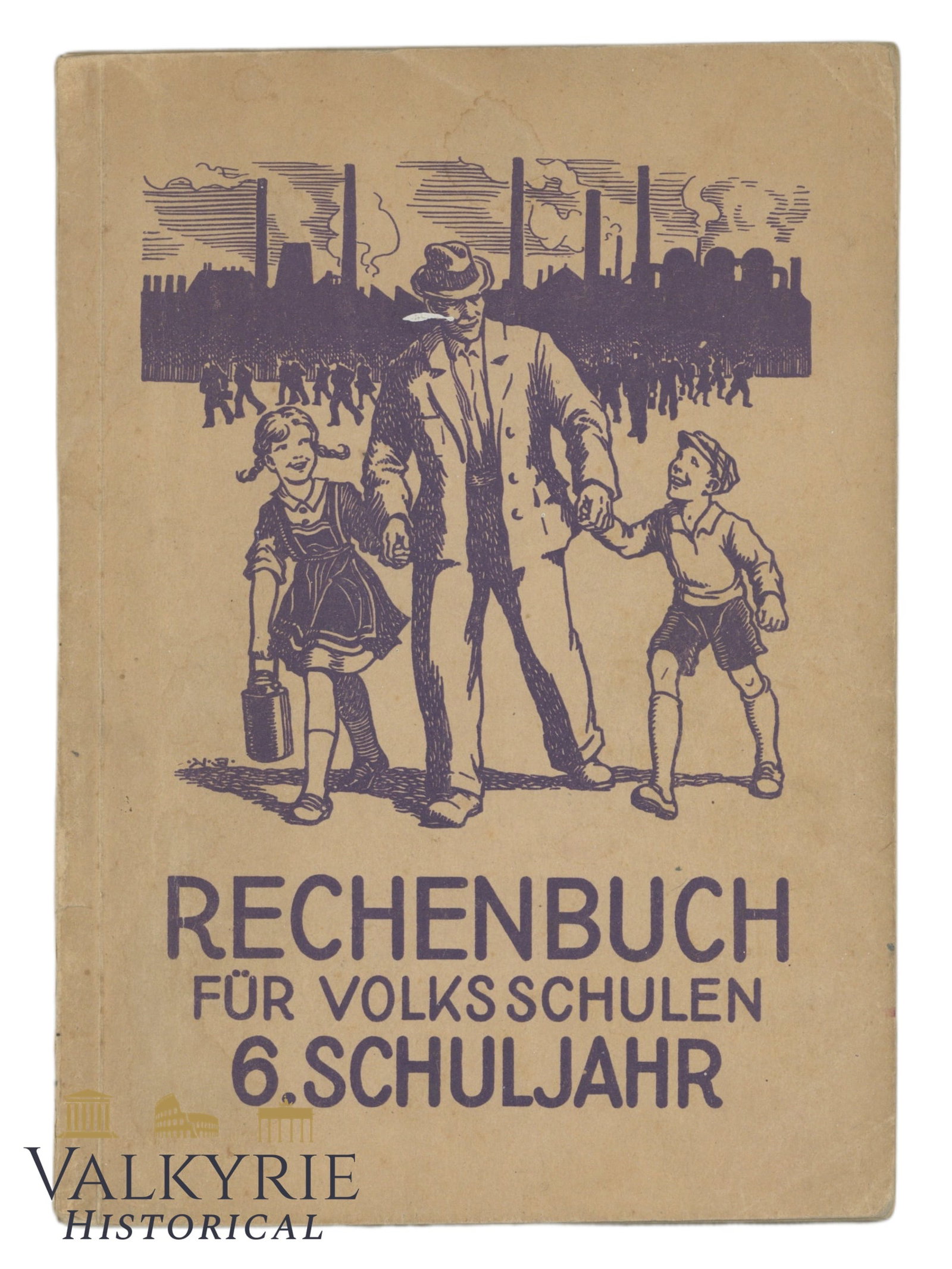 German III Reich Period School Book "Arithmetic Book For Primary Schools. 6. Grade": German III Reich Period School Book "Arithmetic Book For Primary Schools. 6. Grade". 1942. Soft cover. With ink stamp of the III Reich of the Leader of the German Volksschule. Shipping flat cost $25 i
