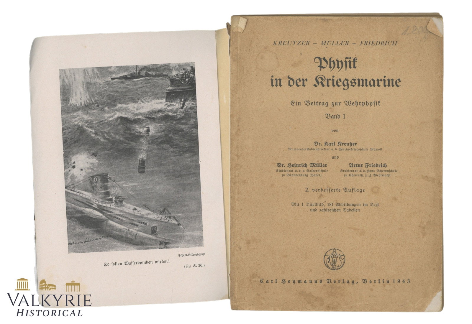 German Military Scientific Book "Physics in the Kriegsmarine.1" by Kreutzer, Mueller and Friedrich (1 of 10)