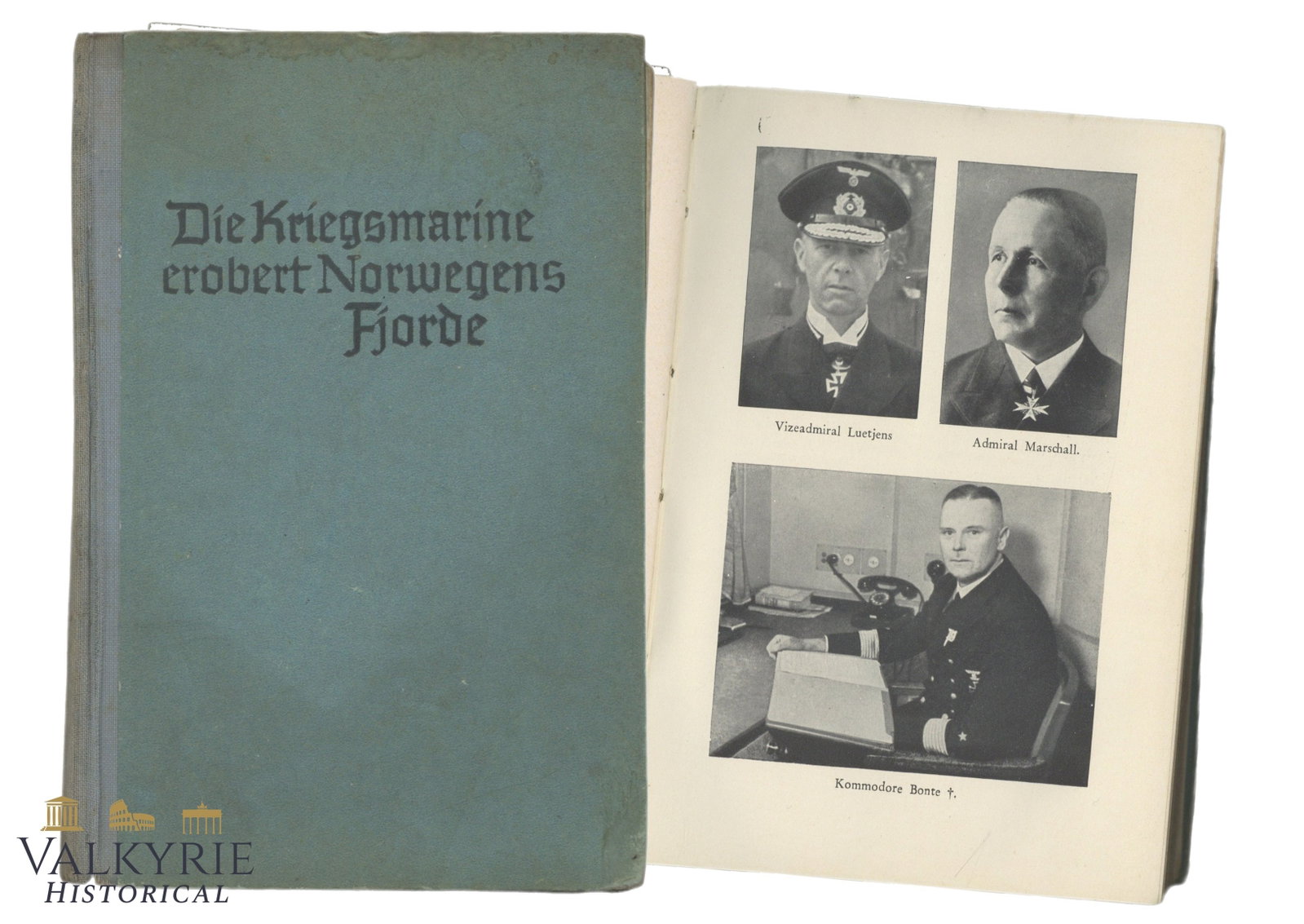 German Book "The Kriegsmarine Conquers the Norway's Fjords" by Georg von Hase: German Book "The Kriegsmarine Conquers the Norway's Fjords" by Georg von Hase. Hard cover. 1940. 416 pages. Illustrated. Shipping flat cost $25 it doesn't matter how many items you win. you pay just $