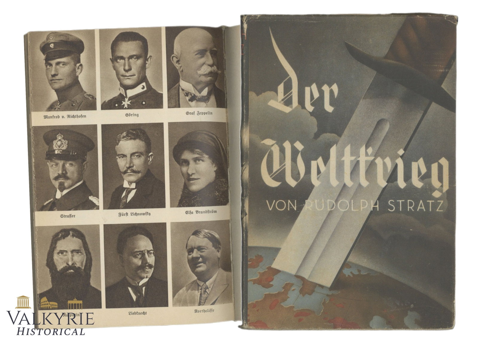 German Book "The World War" by Rudolph Stratz: German Book "The World War" by Rudolph Stratz. Hardcover. 1933. With original dustcover. Illustrated. Very good condition. Shipping flat cost $25 it doesn't matter how many items you win. you pay just
