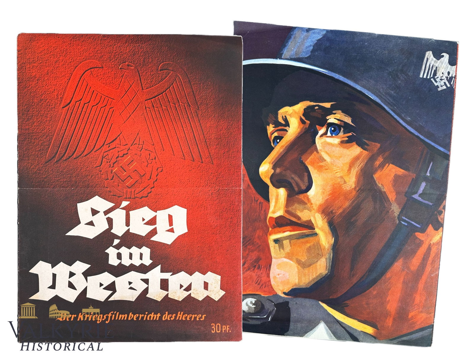German Advertisement Leaflet of the Film "Victory in the West": German Advertisement Leaflet of the Film "Victory in the West". A propaganda film by the German War Film Branch of the Army. Shipping flat cost $25 it doesn't matter how many items you win. you pay ju