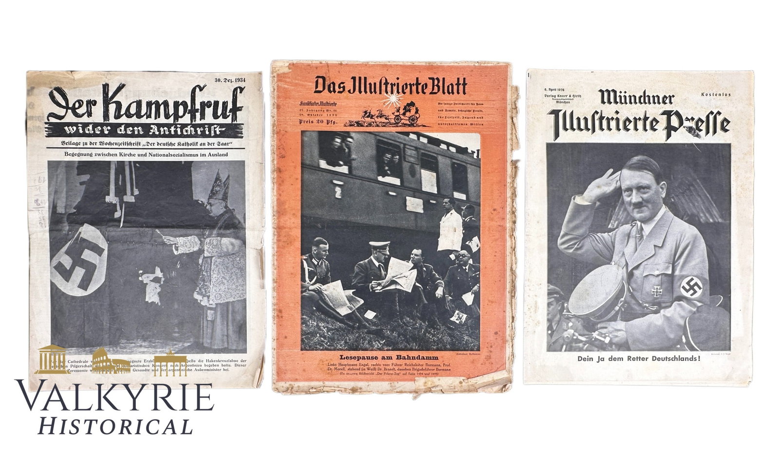 Set of 3 Nazi Magazines "The Battle Cry", "Illustrated Press of Munich" & "The Illustrated Sheet" (1 of 19)
