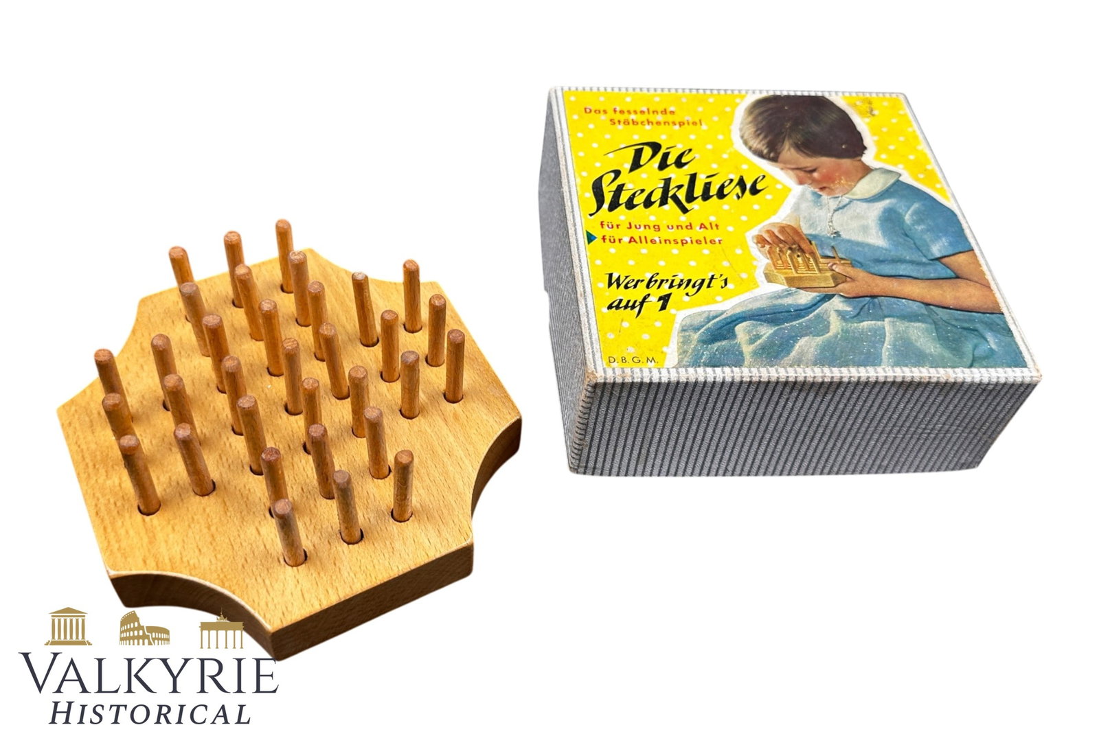 German Game "Die Steckliese" With Its Original Box: German Game "Die Steckliese" With Its Original Box. Shipping flat cost $25 it doesn't matter how many items you win. you pay just $25 for shipping.