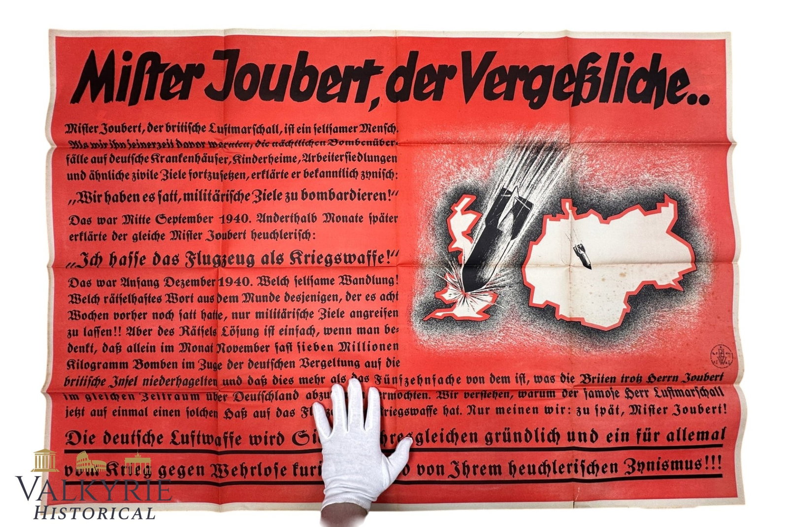 German Propaganda Poster of "The Slogan of the Week" German Tabloid "Mr. Joubert, The Forgetful..." (1 of 15)