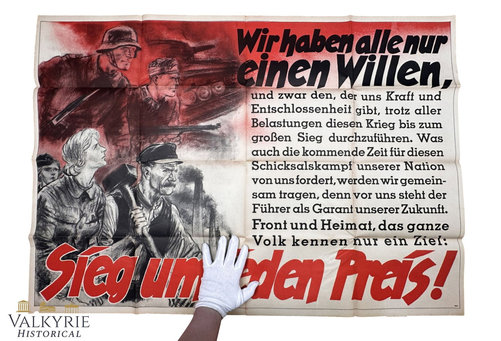 German Propaganda Poster "The Slogan of the Week" German Tabloid "...Victory At Any Cost!" (1 of 17)