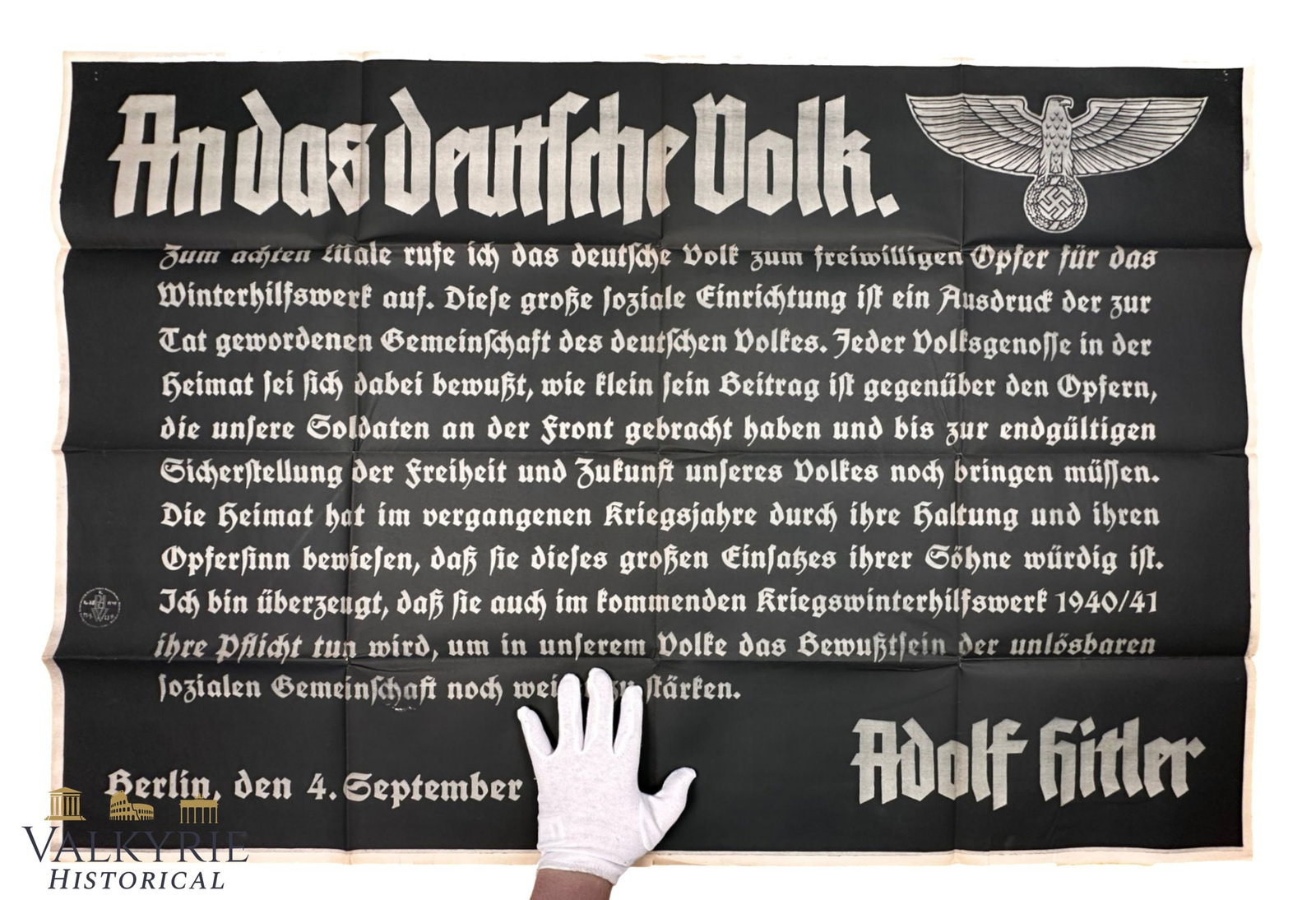 German Propaganda Poster "The Slogan of the Week" German Tabloid "To The German People" (1 of 17)