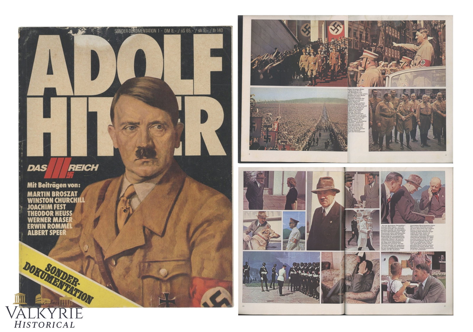 Post War German Magazine Dedicated to Adolf Hitler With Very Nice Colour Photos: Post War German Magazine Dedicated to Adolf Hitler With Very Nice Colour Photos. With special documentation. Shipping flat cost $25 it doesn't matter how many items you win. you pay just $25 for shipp