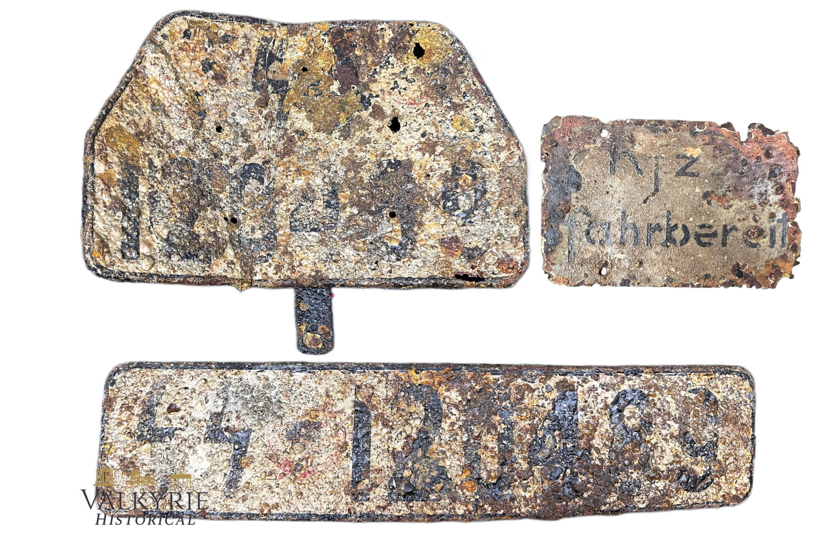 3 Relic Condition SS and WH Vehicle License Plates in Relic Condition Recovered in the Eastern Front (1 of 19)