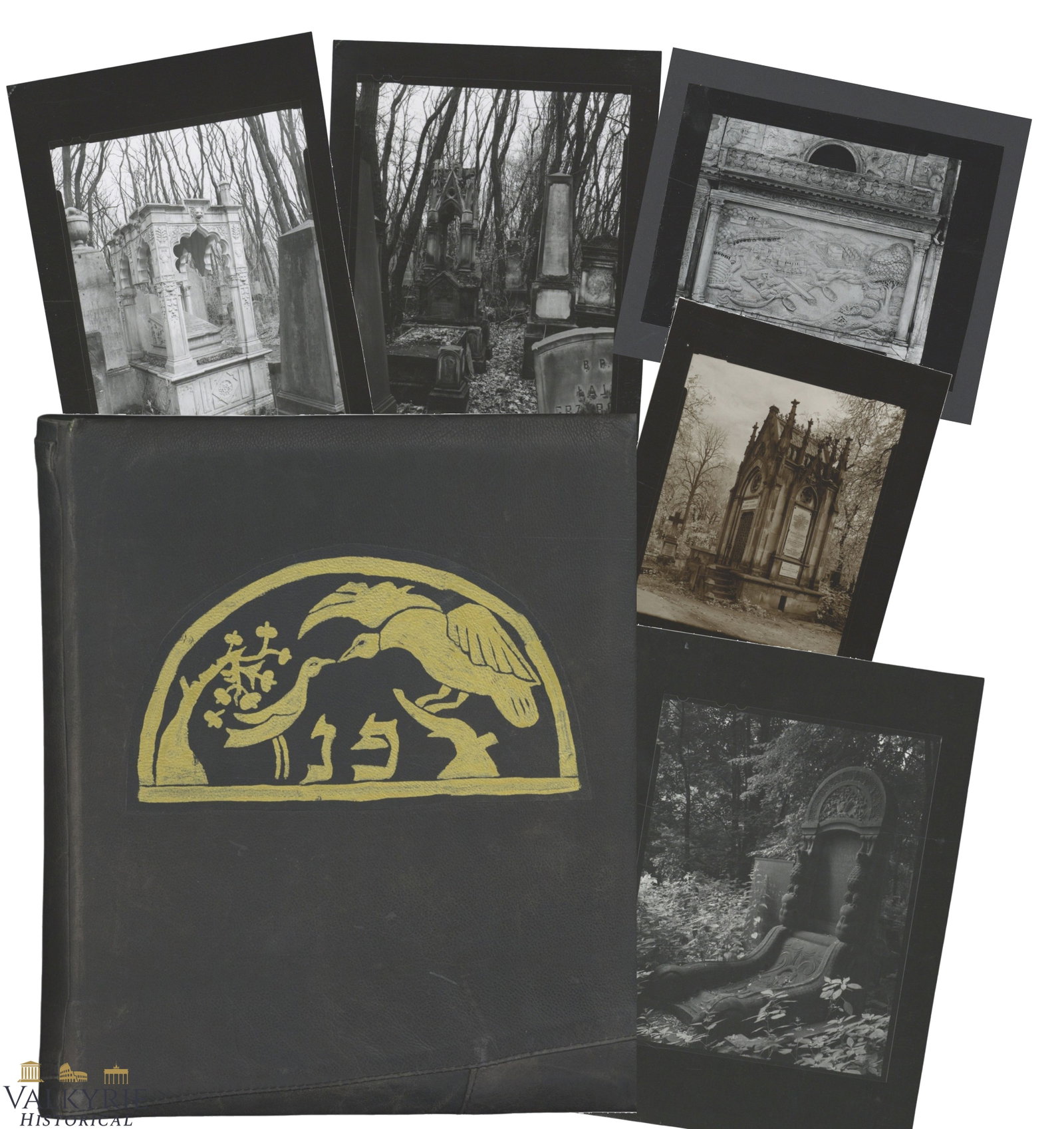 Rare Photo Album of Different Gravestones of Jewish Cemeteries in Poland: Rare Big Photo Album of Different Gravestones of Jewish Cemeteries in Poland. Very interesting documents about European Jewish community and their cultural legacy. Shipping flat cost $25 it doesn't