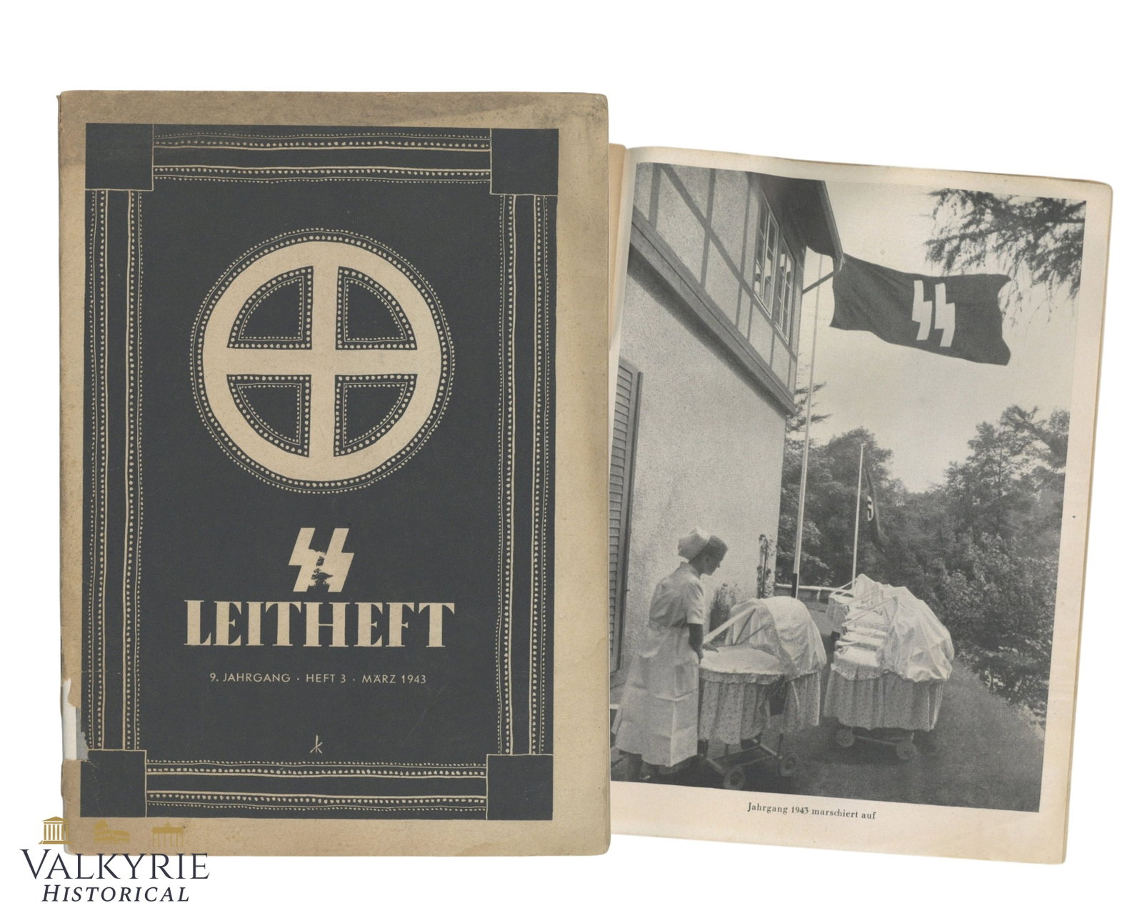 Number 9 of The Year 3 - 1943 of the SS-Leitheft Magazine: Number 9 of The Year 3 - 1943 of the SS-Leitheft Magazine.SS-Leitheft ("SS-lead-booklet") was a Nazi periodical from 1934 to 1945.This "SS-leadership magazine", as it is often called, was published in