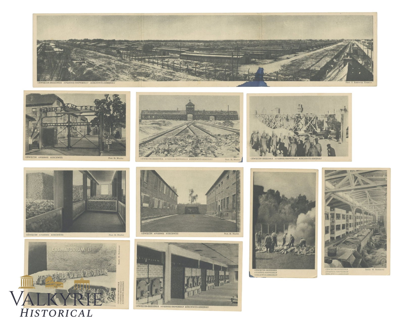 Postwar Collection of Commemorative Postcards of the KL Auschwitz - Birkenau Concentration Camp (1 of 7)