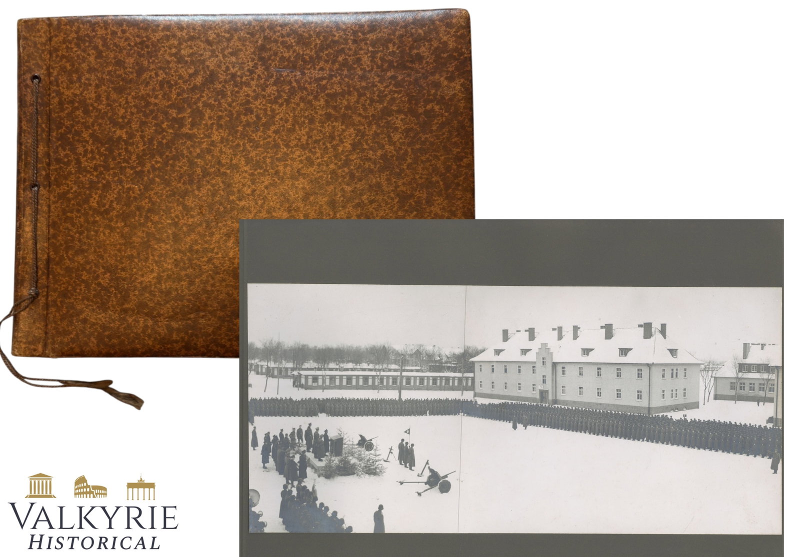 Dutch Volunteers in the Waffen SS - Arys Training Camp - Dutch NSB leader Anton Mussert: THE ALBUM The album measures 24 × 18 cm (9.5 × 7 inches) and contains a total of 48 big photographs ,. It bears the personal stamp of Arthur Seyss-Inquart, the Reichs kommissar