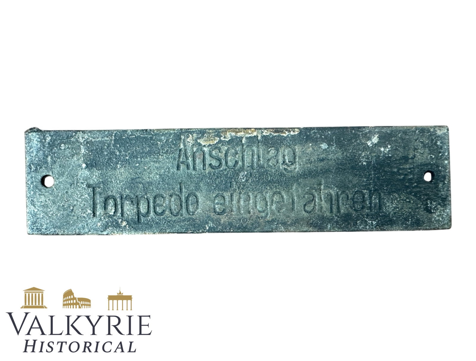 Relic Condition Metal Sign From Control Panel "Torpedo Strike Retracted" From German Submarine (1 of 5)