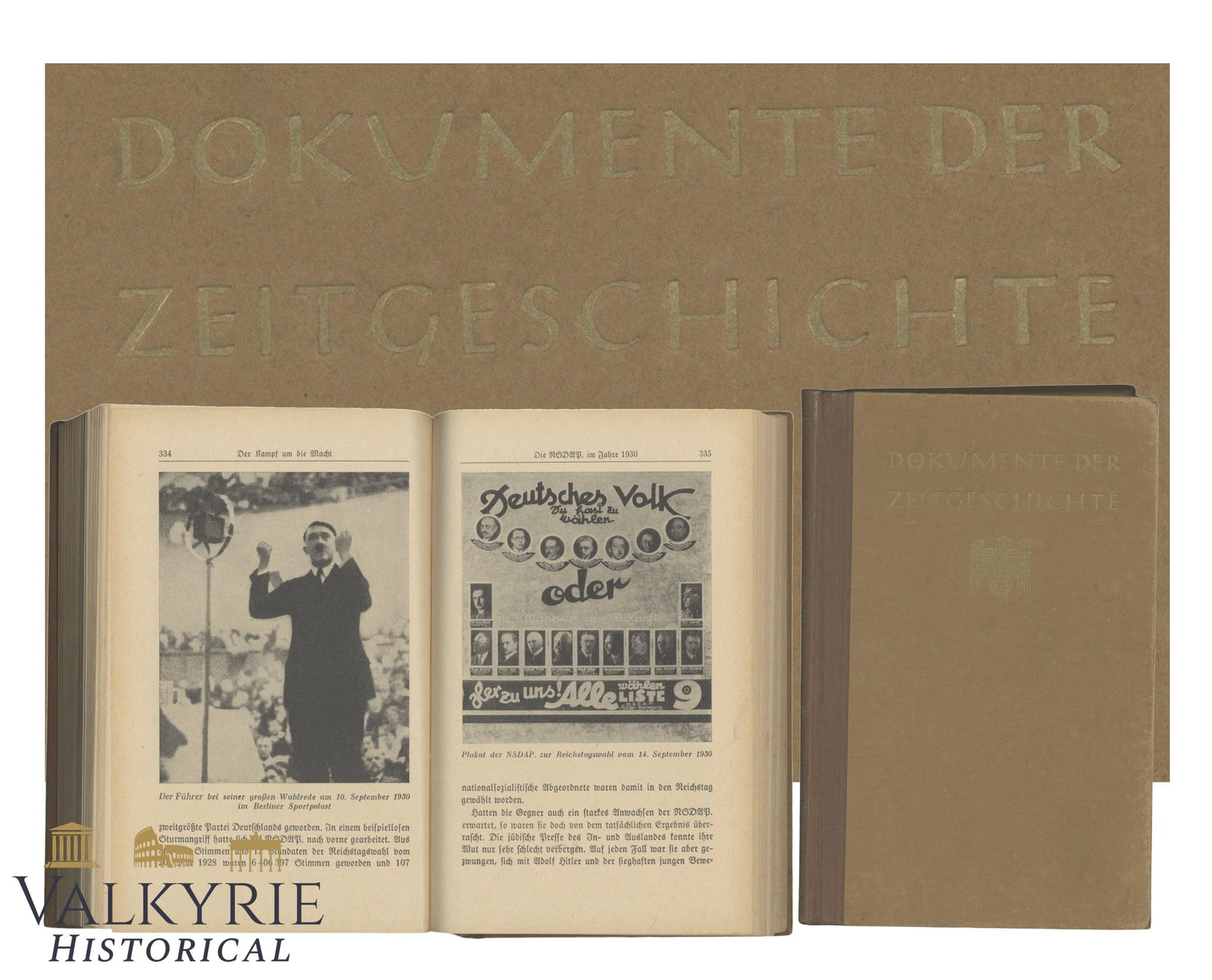 German Book "Documents of Contemporary History" by Adolf Dresler & Fritz Maier-Hartmann: German Book "Documents of Contemporary History" by Adolf Dresler & Fritz Maier-Hartmann. Hard cover. Very illustrated. Year 1938. Volumen 1. 327 pages. Printed by Franz Eher Nachfolger - Central Publi