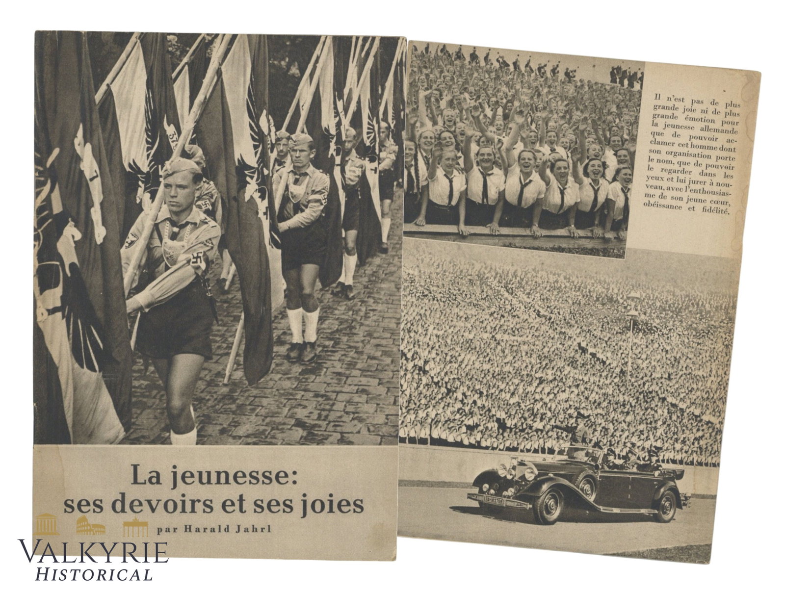 German Propaganda Booklet Translated Into French "The Youth: Its Duties and Joys" by Harald Jahrl (1 of 14)
