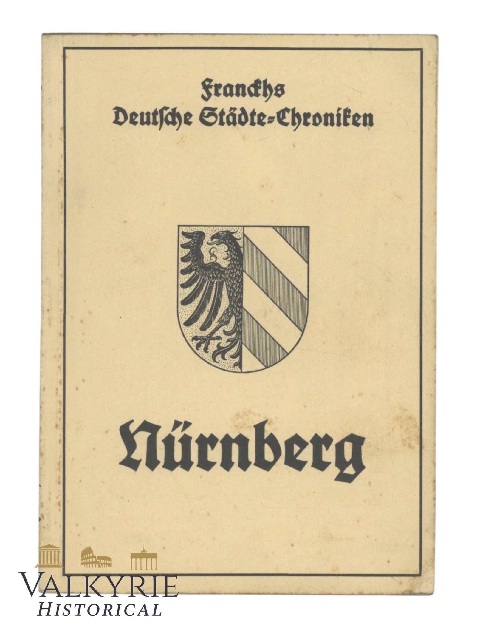 German Book On History and Architecture of Nuremberg "Nuernberg" by Dr. Friedrich Bock: German Book On History and Architecture of Nuremberg "Nuernberg. From the City of the Reichstag to the City of the Reichsparteitage" by Dr. Friedrich Bock. Hard cover. Illustrated with photos of diffe