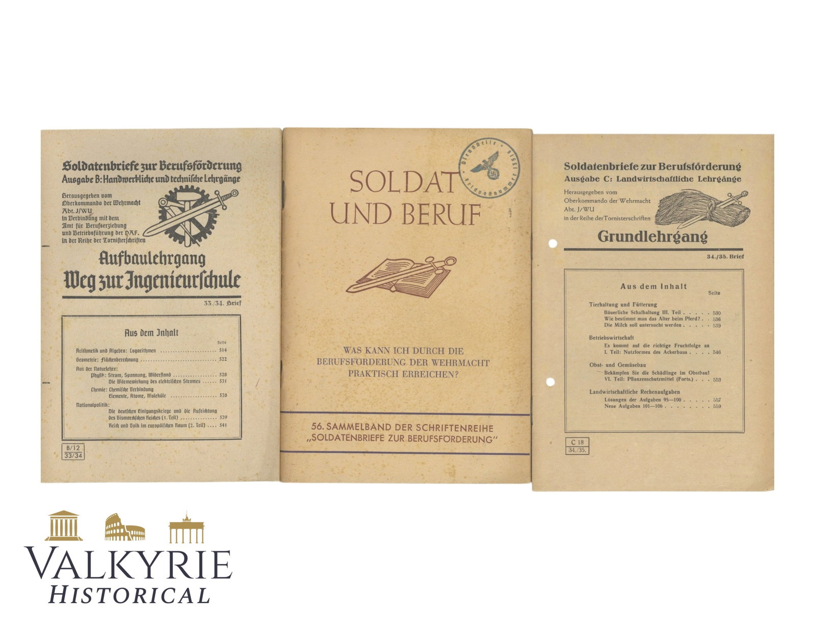 Set of 3 III Reich Period Booklets Related to Work and Soldiers (1 of 20)