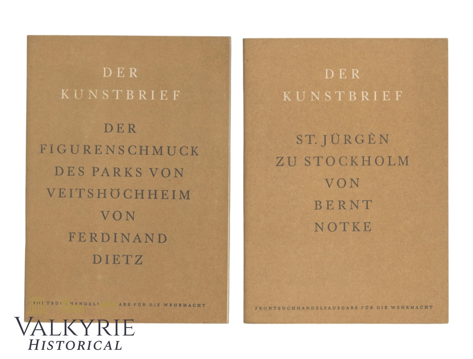 2 Numbers of German Art Magazine "Der Kunstbrief" In Their Version For Front Wehrmacht Soldiers: 2 Numbers of German Art Magazine "Der Kunstbrief" In Their Version For Front Wehrmacht Soldiers. Illustrated magazines. One is entitled "The Figurine Decoration of the Park at Veitshochheim by Ferdina