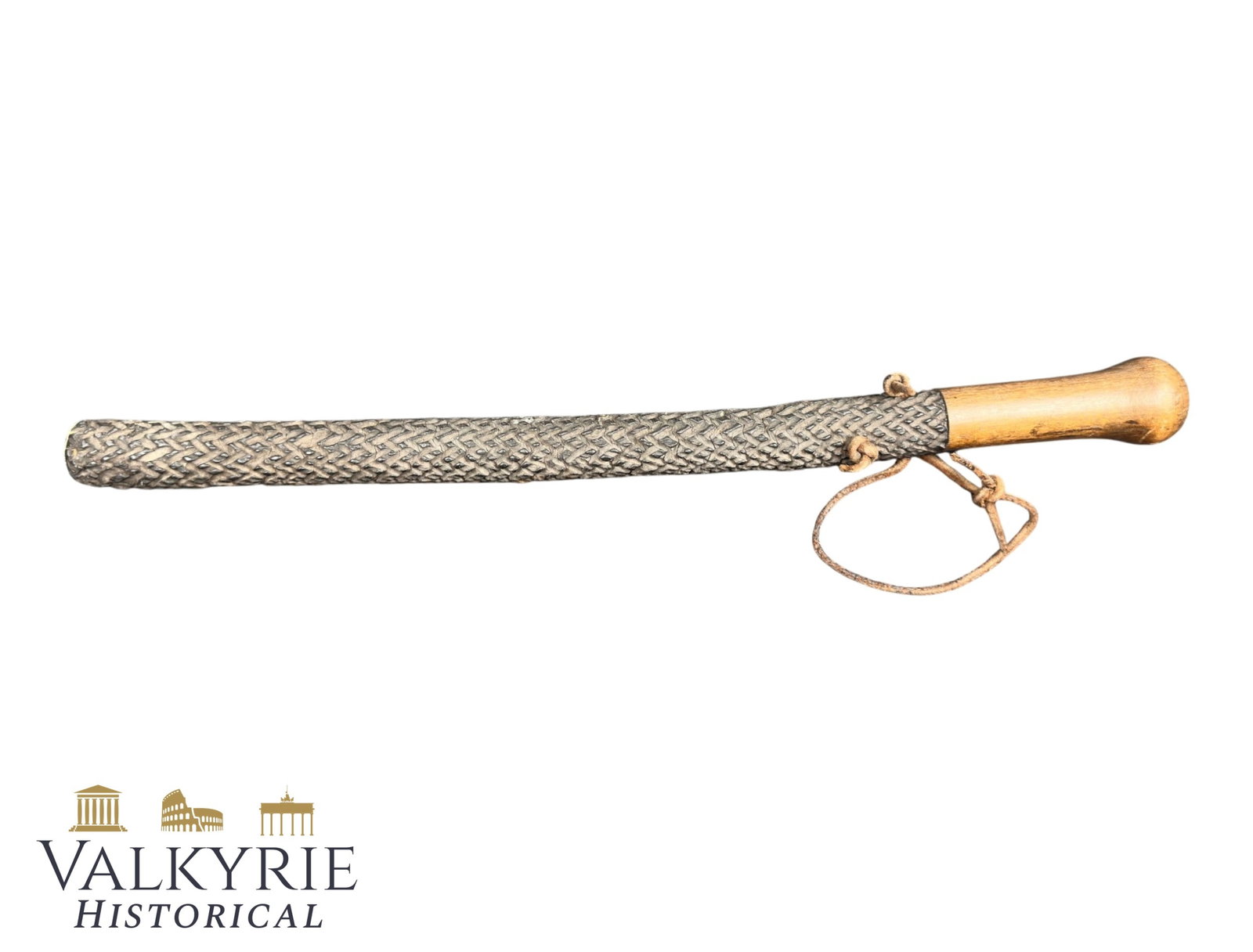 Very Rare And Old German III Reich Period Truncheon Used by Kapos and Order Police in Ghettos: Very Rare And Old German III Reich Period Truncheon Used by Kapos and Order Police in Ghettos. Made from rubber and wooden handle, it still has the leather strap for the wrist. Used condition. This it