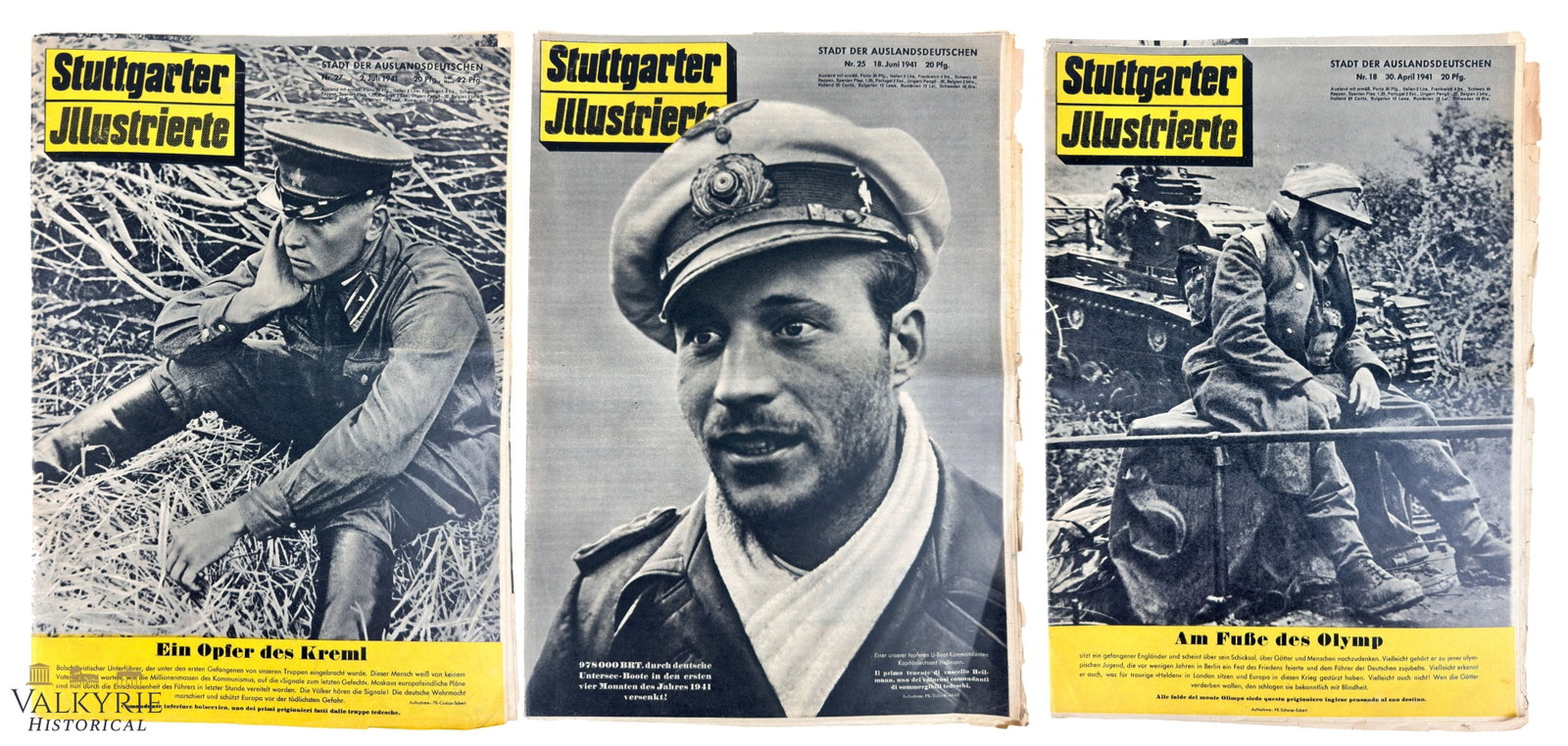 3 Numbers of German Magazine "Stuttgarter Illustrierte" - Year 1941 - Nrs. 18, 25 & 27 (1 of 20)
