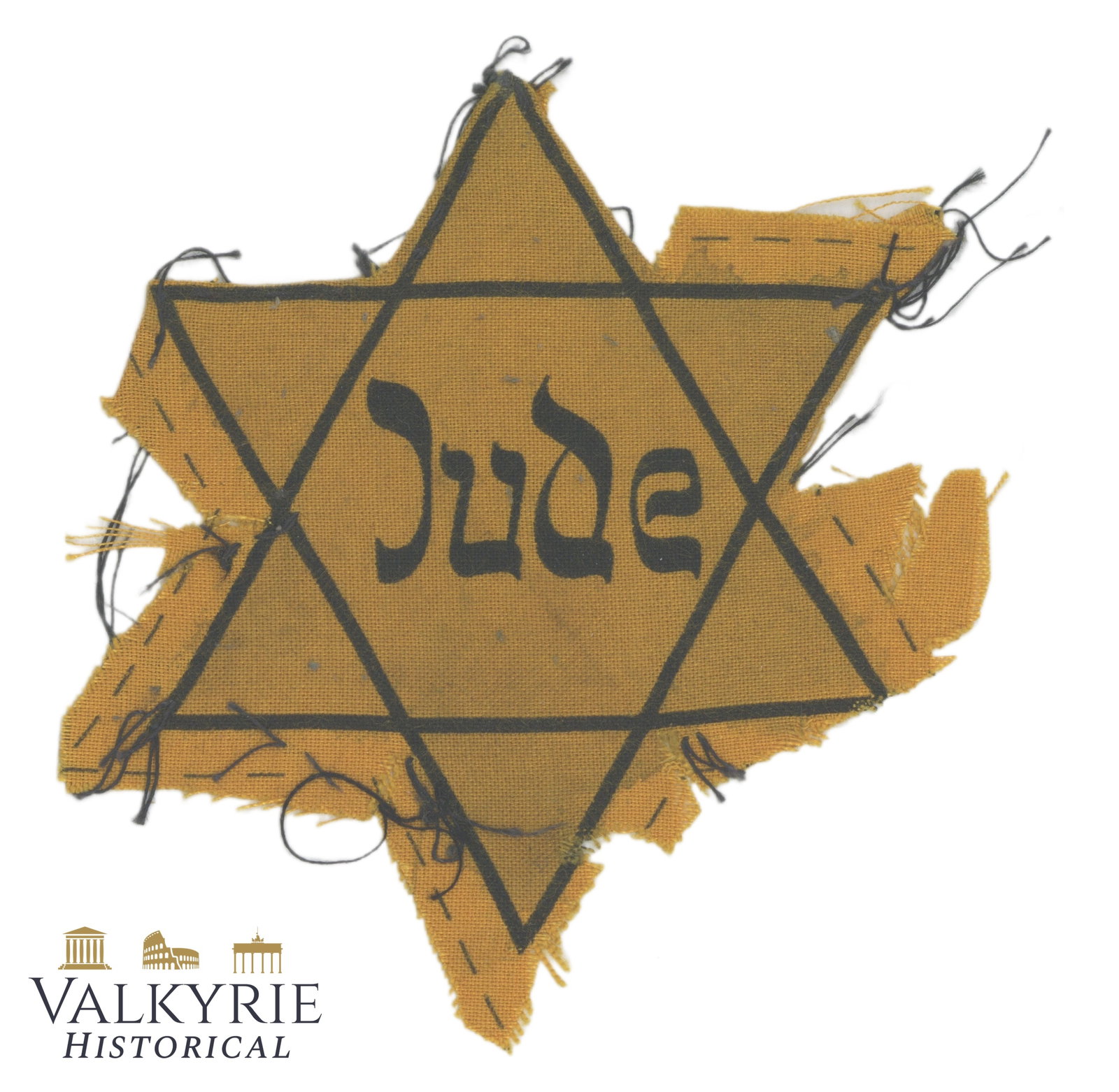WWII German Holocaust Yellow Star Badge (Judenstern) – "Jude": WWII German Holocaust Yellow Star Badge (Judenstern) – "Jude"1. Item Overview & Specifications Artifact Type: Mandatory Public Identification Badge / Yellow Star (Judenstern). Mat