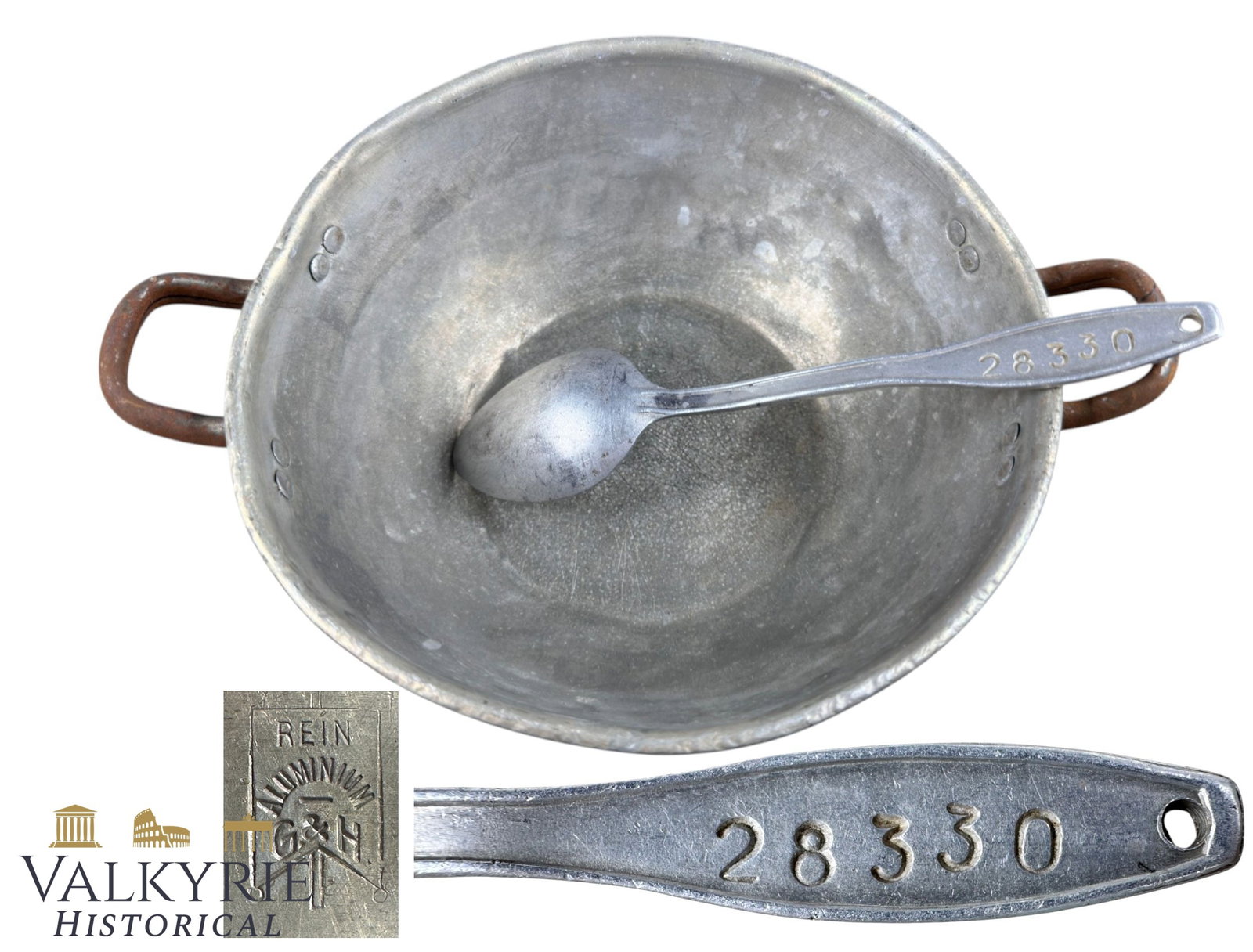 WWII German Concentration Camp bowls and spoon (Inmate 28330 - Leo Oberwinkler) (1 of 20)