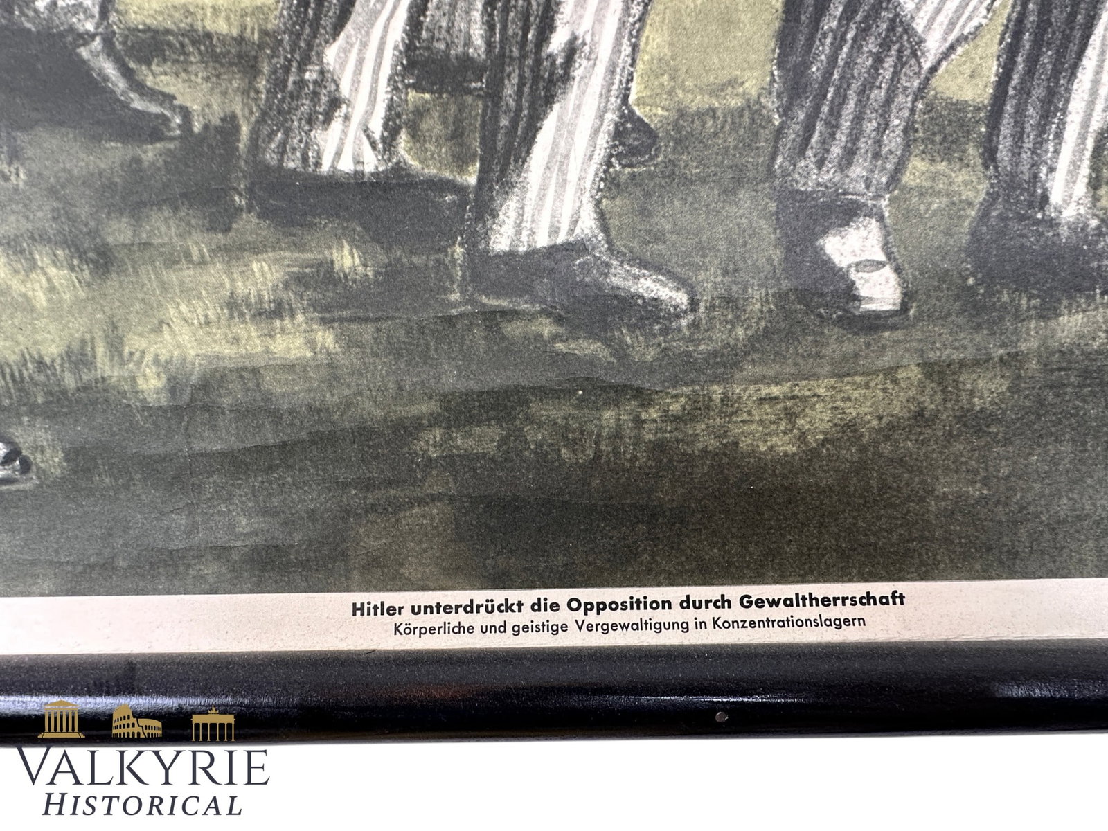 Post-WWII German Educational Wall Chart (Schulwandbild) – Nazi Concentration Camps - 3