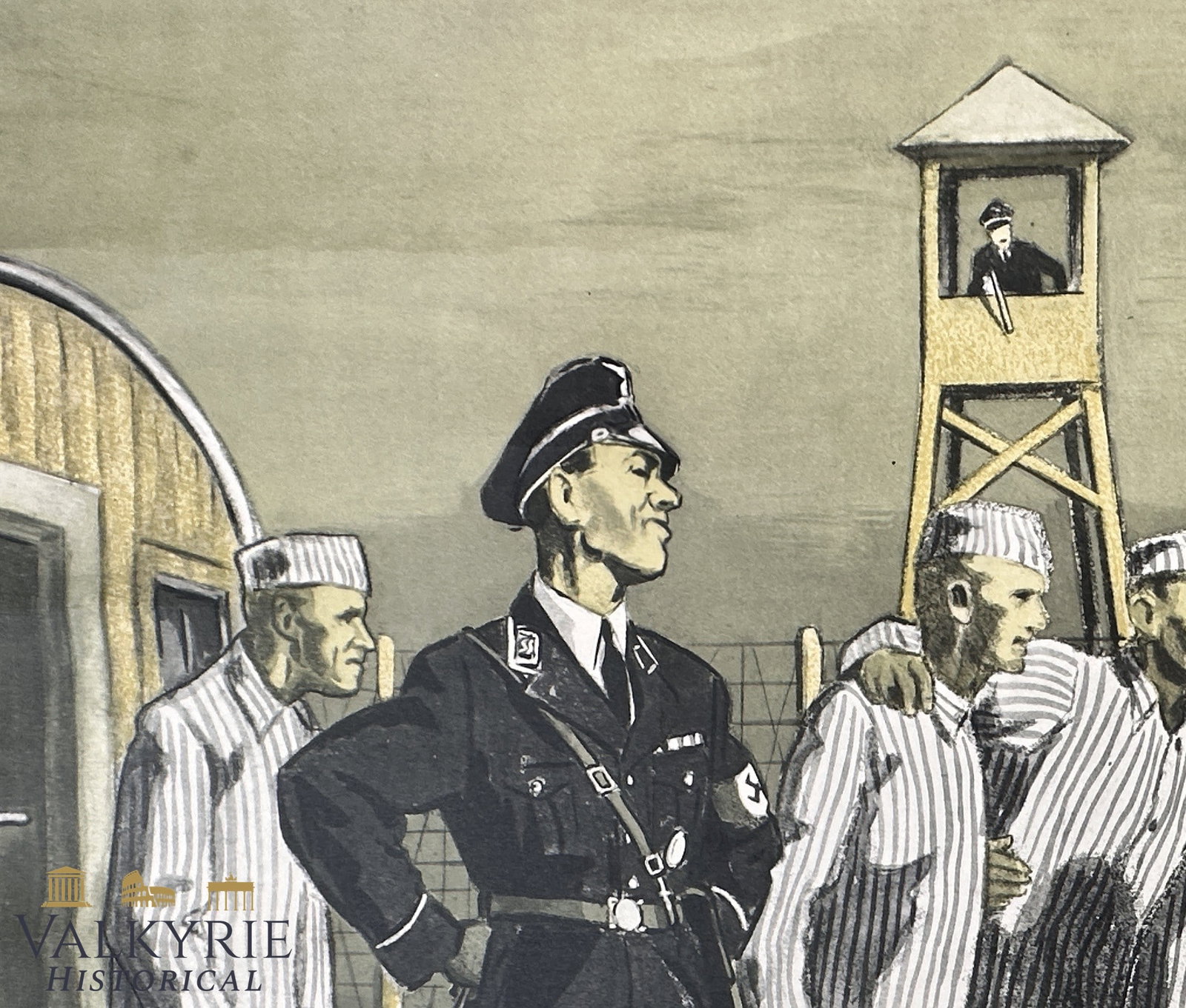 Post-WWII German Educational Wall Chart (Schulwandbild) – Nazi Concentration Camps - 6