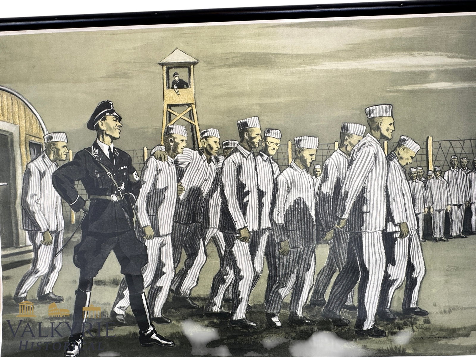 Post-WWII German Educational Wall Chart (Schulwandbild) – Nazi Concentration Camps - 8