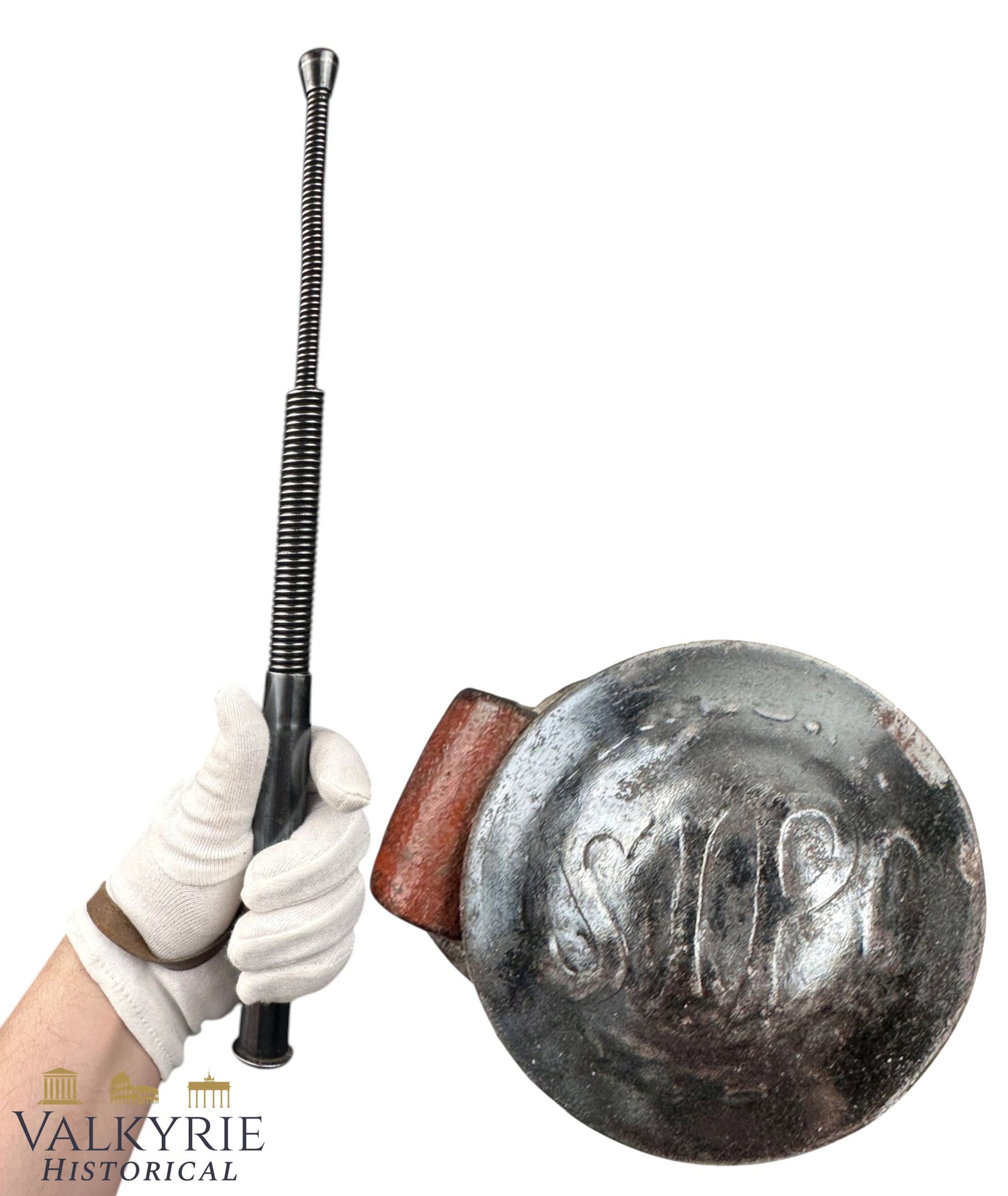 WWII Era German SIPO Telescopic Steel Spring Baton ("Stahlrute") – Concentration Camp Guard (1 of 13)