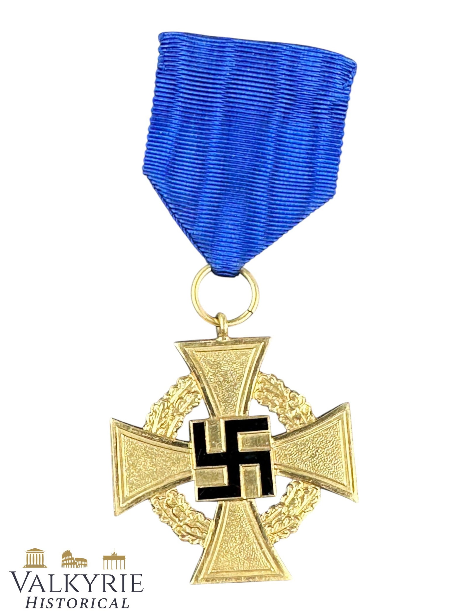 WWII German Civil Service Faithful Service Decoration 1st Class in Gold for 40 Years: WWII German Civil Service Faithful Service Decoration 1st Class in Gold for 40 Years (Treudienst-Ehrenzeichen 1. Stufe)1. Item Overview & Specifications Up for auction is an authentic World War II Ger