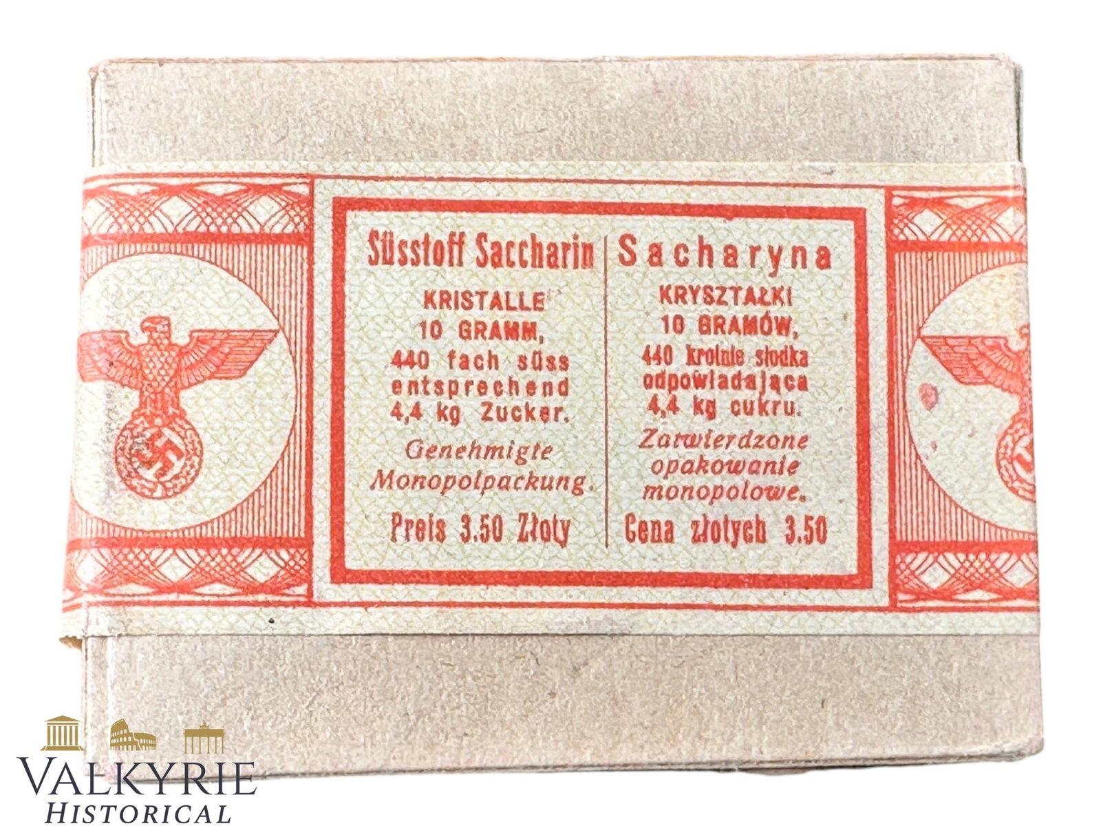WWII German General Government Saccharin Monopoly Package (Sacharyna / Süssstoff) – 10g (1 of 4)