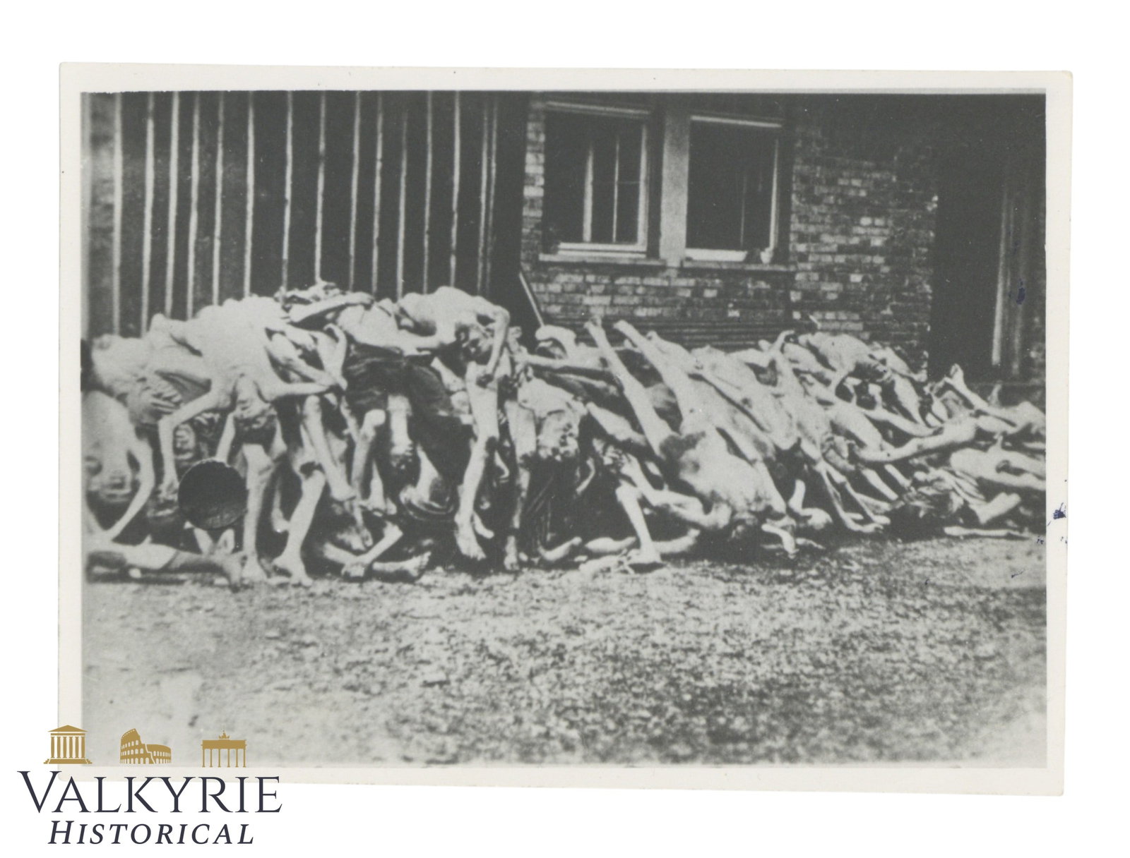 Original WWII Concentration Camp Historical Photograph – "Pod krematorium" Dachau (1 of 2)