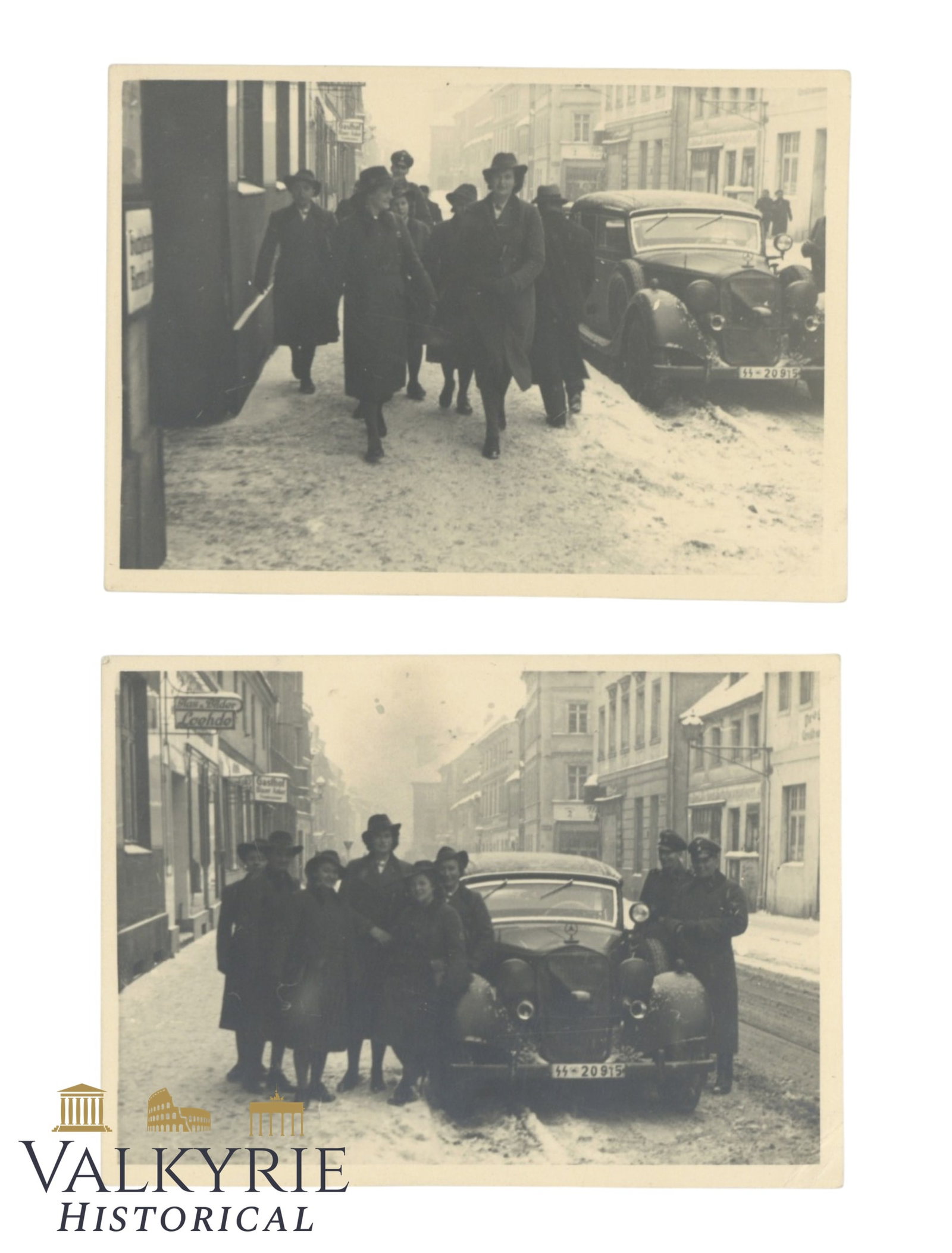 2 Private Taken Photos of a Group of German Women Posing With 2 SS Men and SS License Plate Car: 2 Private Taken Photos of a Group of German Women Posing With 2 SS Men and SS License Plate Car. Size: 9,5x7cm Shipping flat cost $25 it doesn't matter how many items you win. you pay just $25 for