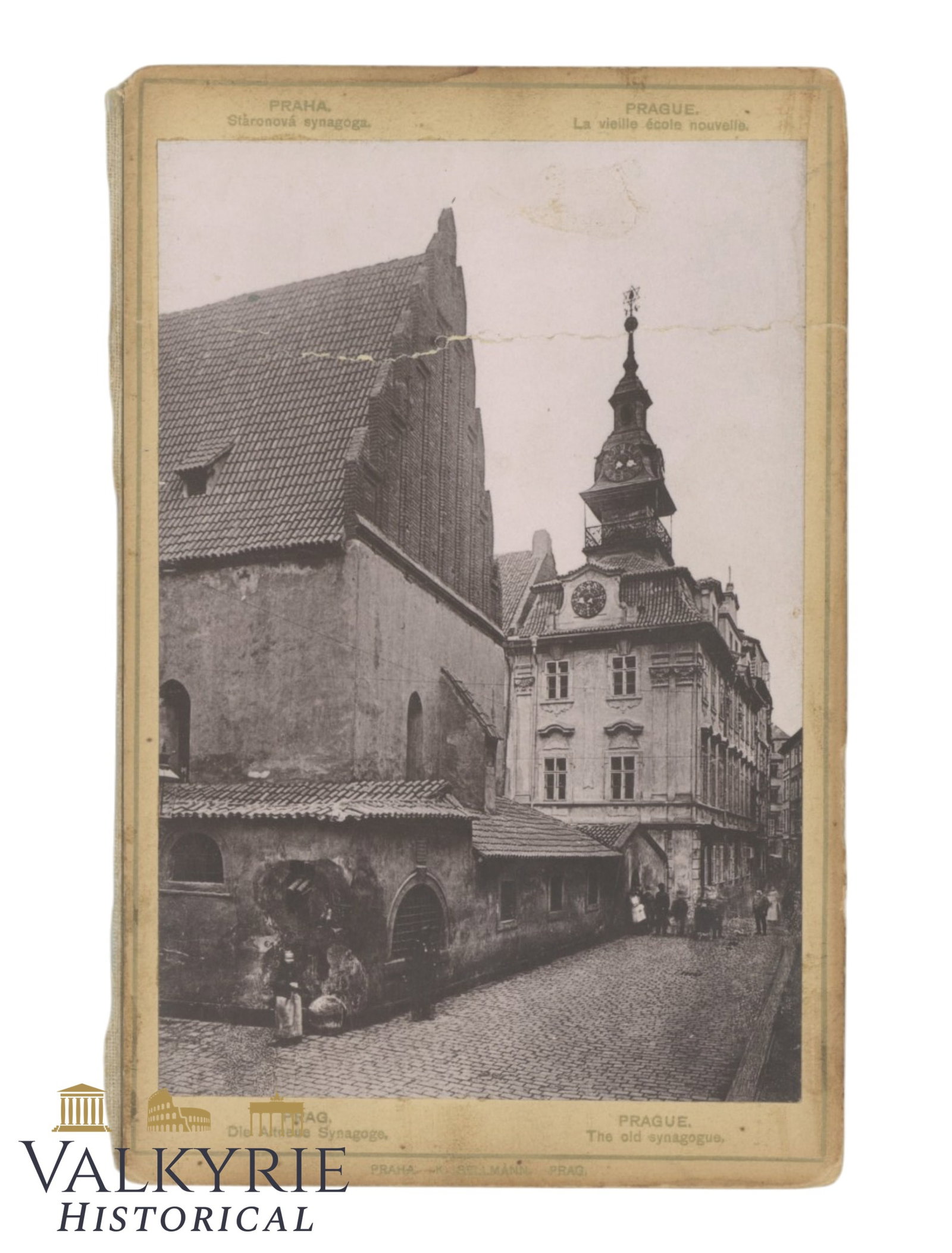 Very Old Photo of the Synagogue of Prague - XIX or XX Century (1 of 2)