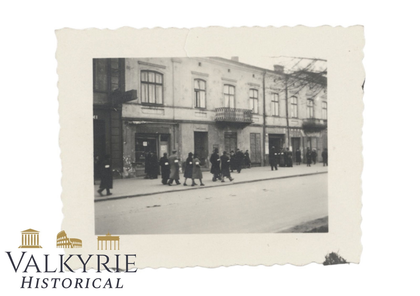 Private Taken Photo of the Streets of a Jewish Ghetto in Poland Showing Jews With Armbands: Private Taken Photo of the Streets of a Jewish Ghetto in Poland Showing Jews With Armbands. Removed from photo album and described. Size: 7x5,5cm Shipping flat cost $25 it doesn't matter how many item
