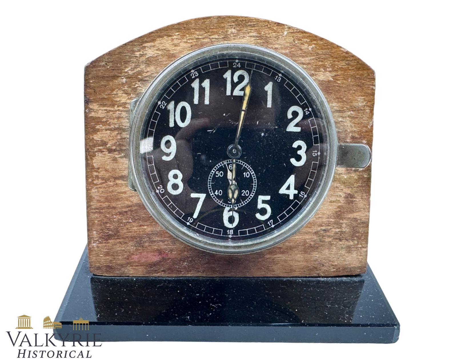 III Reich Period Luftwaffe Junghans Table Watch Mounted on a Marble Base (1 of 11)