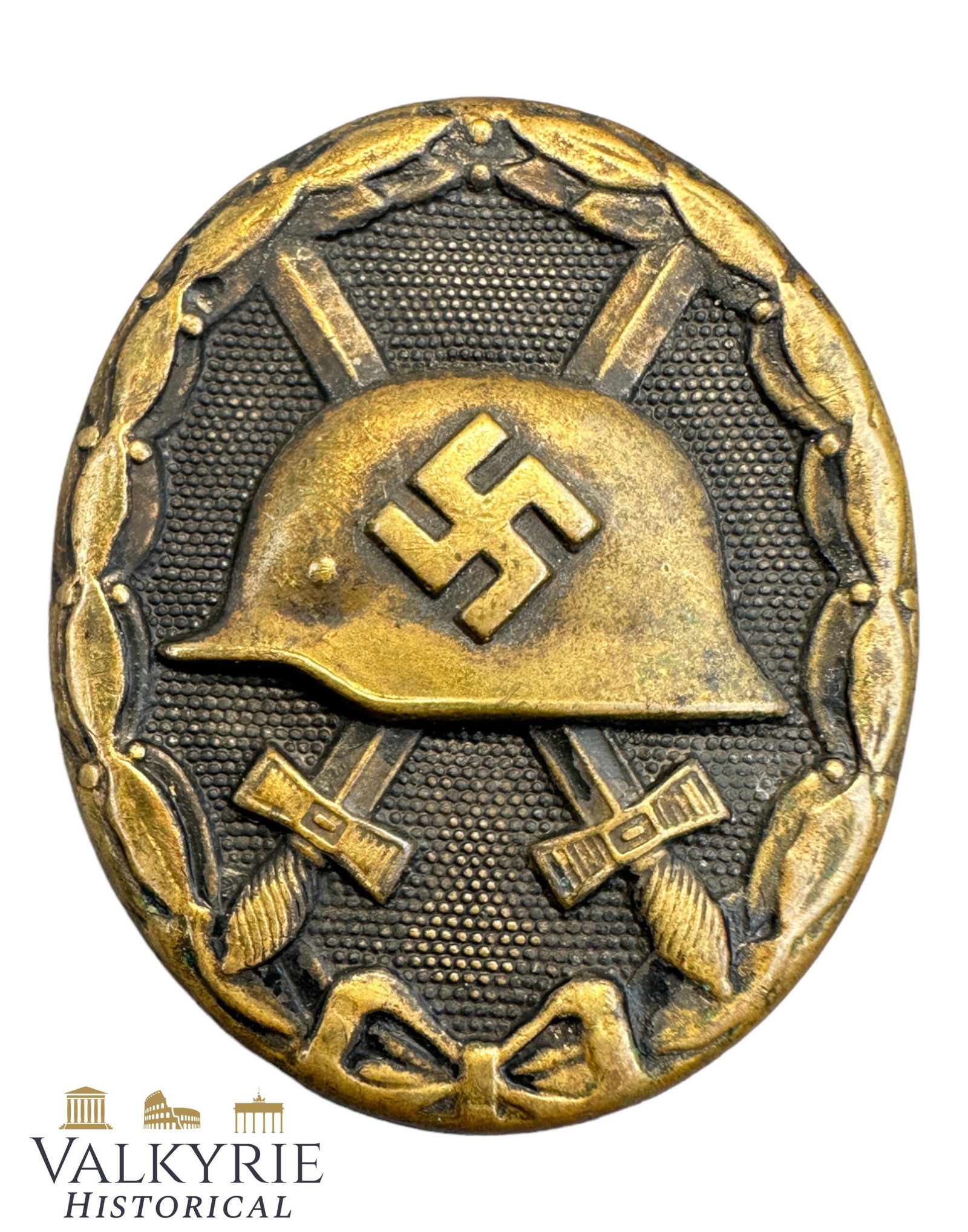 German III Reich Period Wound Badge in Black: German III Reich Period Wound Badge in Black. Made from brass in worn condition with part of the black colour gone. Shipping flat cost $25 it doesn't matter how many items you win. you pay just $25 fo